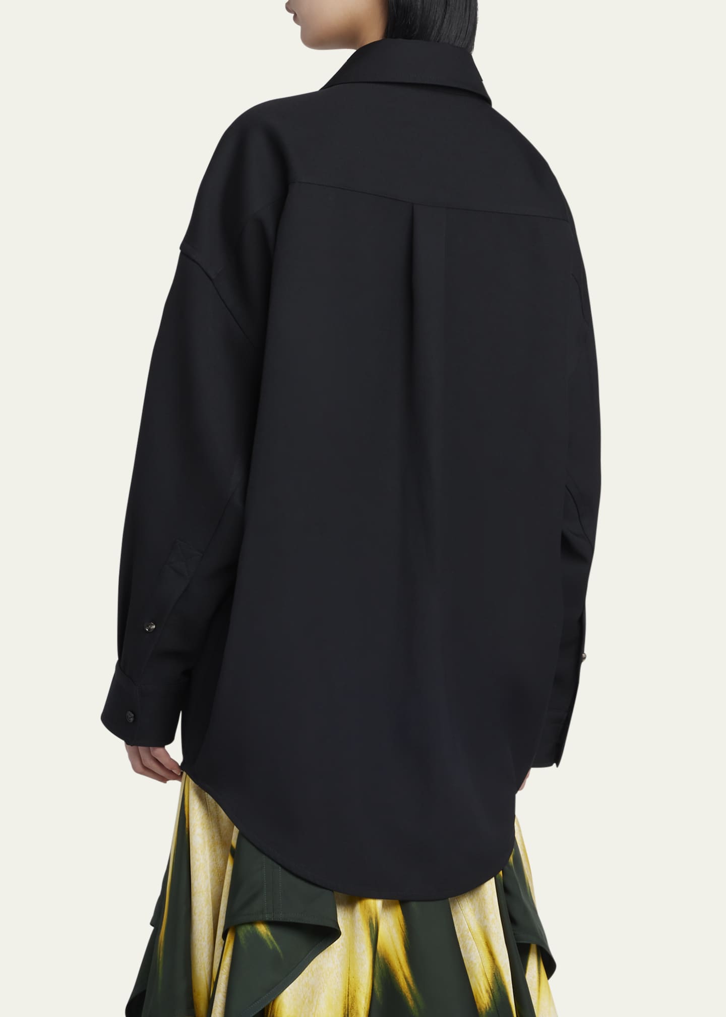 Bottega Veneta Button Down Sartorial Wool Twill Shirt - Bergdorf