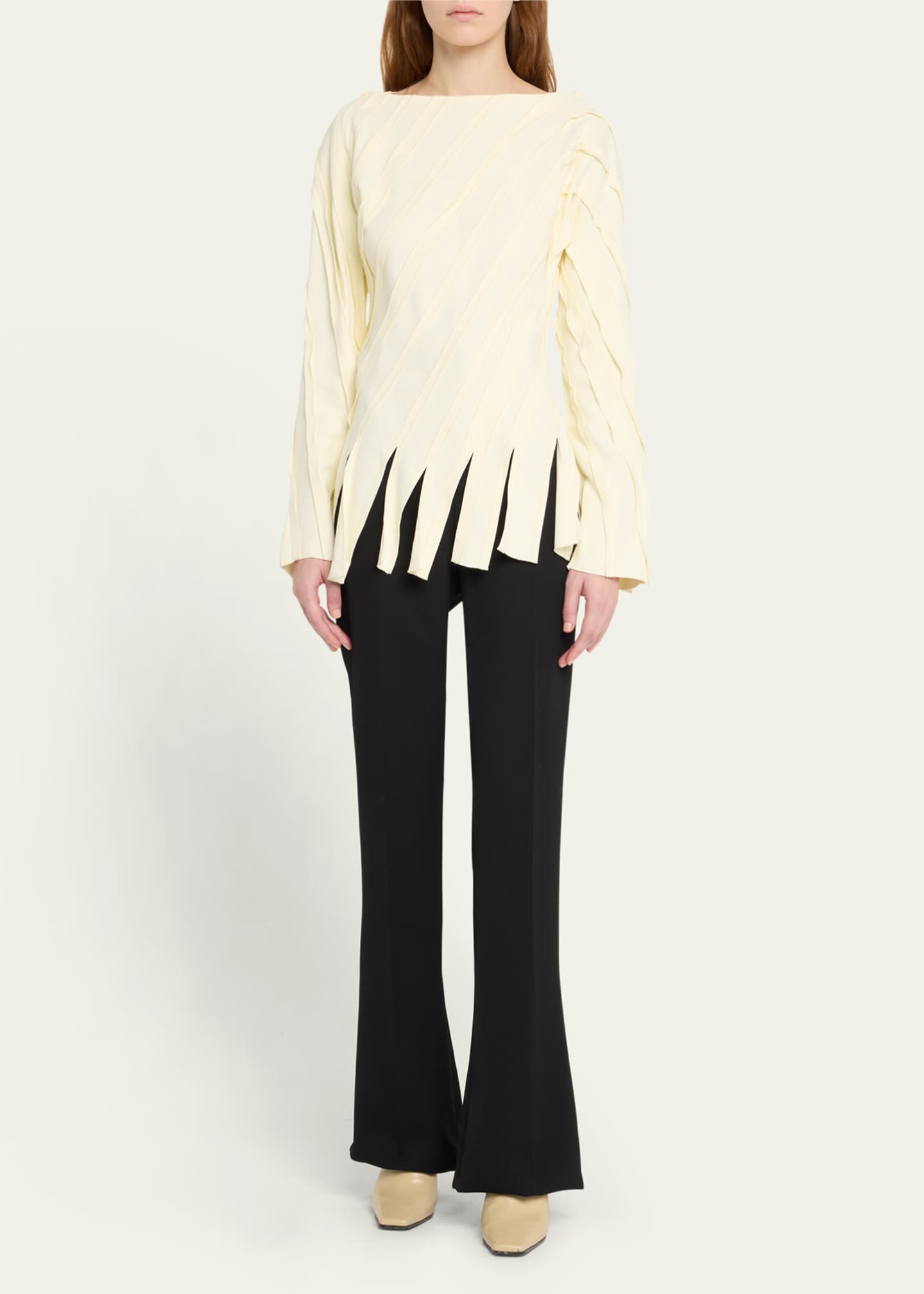 パンツ BOTTEGA VENETA WOOL FLARE TROUSERS Bottega Veneta Wool Twill Flare Trousers - Bergdorf Goodman