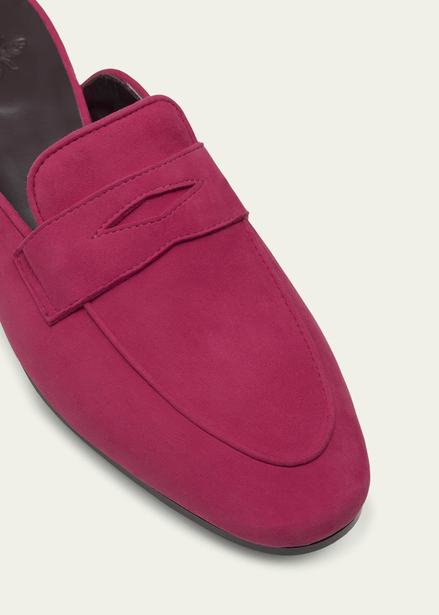 Dalhia Suede Loafer Mules - Thumbnail 3