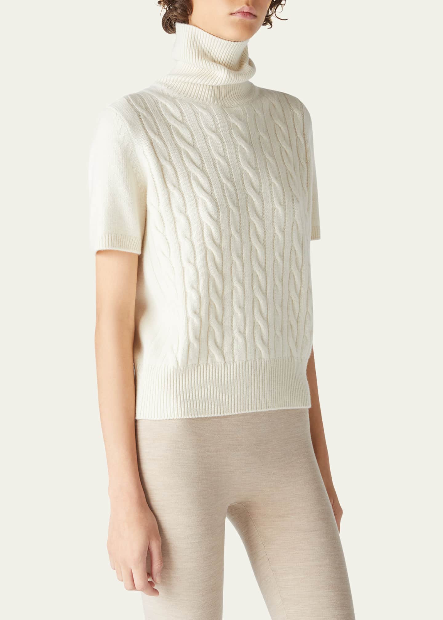 Loro Piana Jubilee Cable Baby Cashmere Turtleneck Sweater