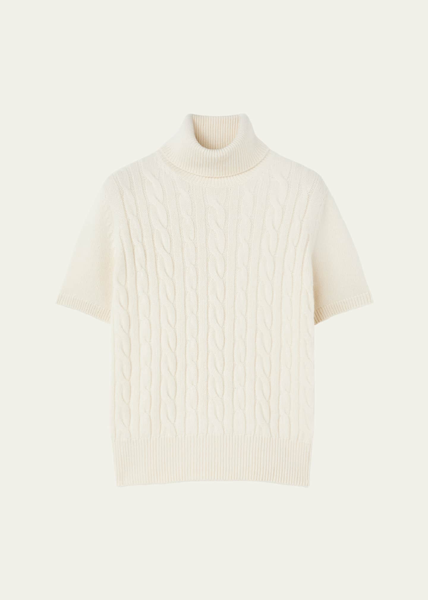 Loro Piana Jubilee Cable Baby Cashmere Turtleneck Sweater
