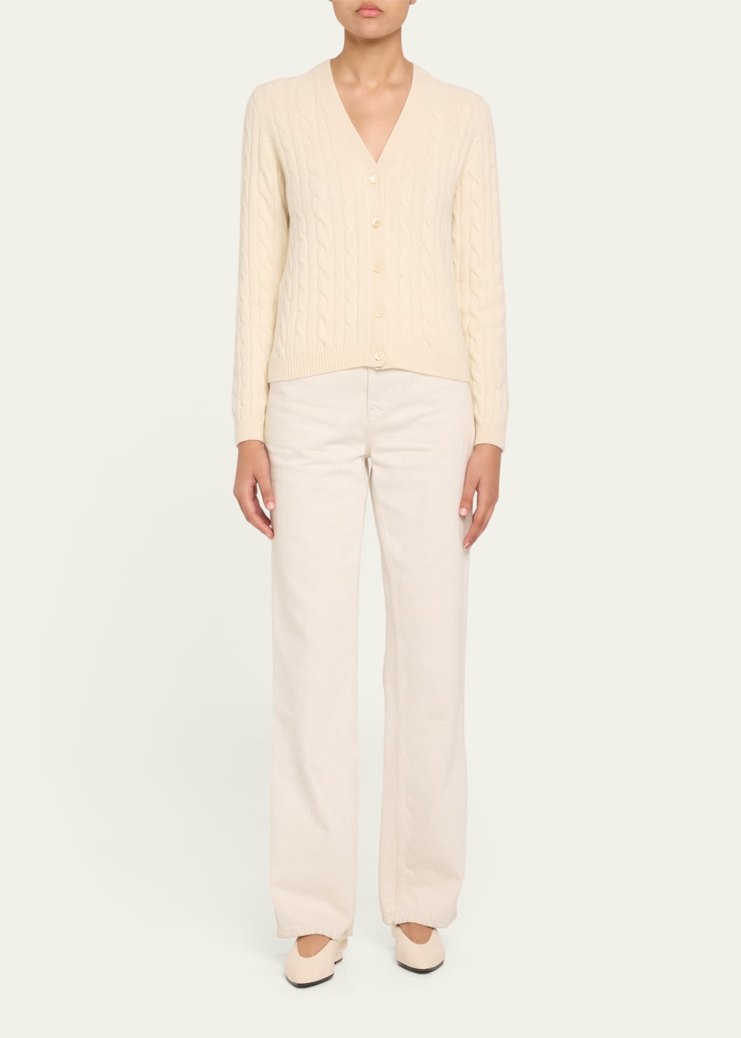 Loro Piana Jubilee Cable Baby Cashmere Cardigan Image 2 of 5