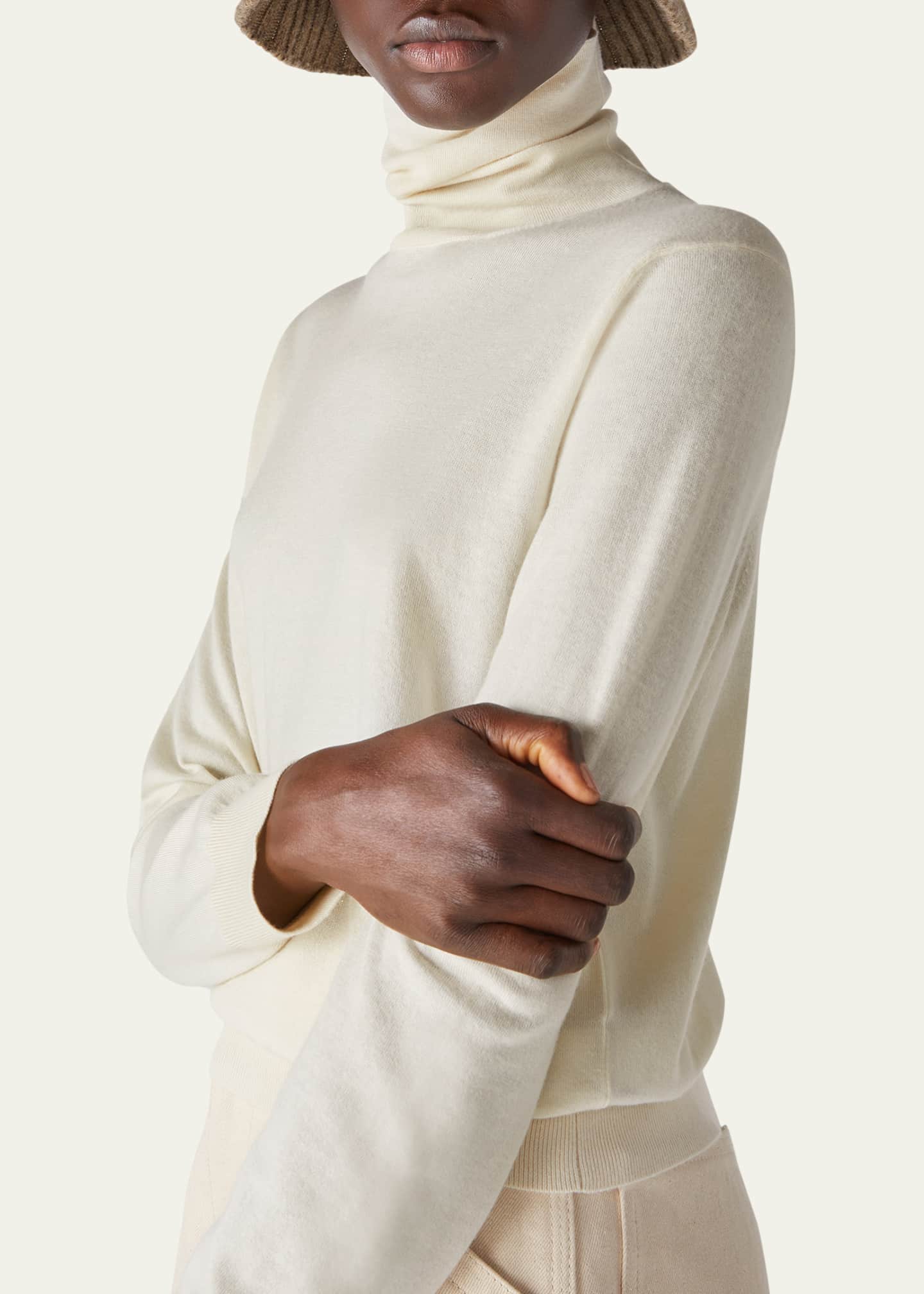 Loro Piana Jubilee GG 18 Light Turtleneck Cashmere Sweater Image 4 of 5