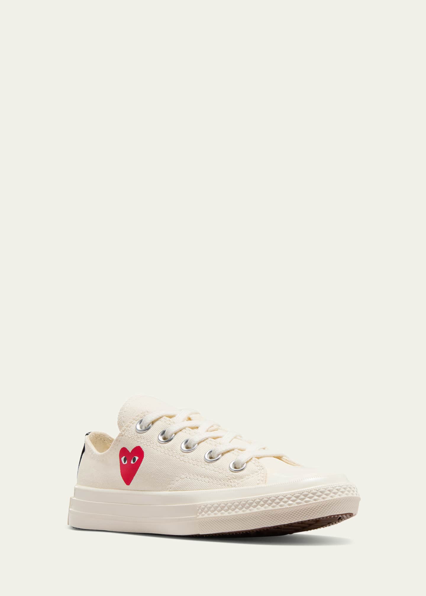 Comme des Garcons x PLAY Low Top Sneakers W/ Red Heart, Toddlers/Kids Image 2 of 4