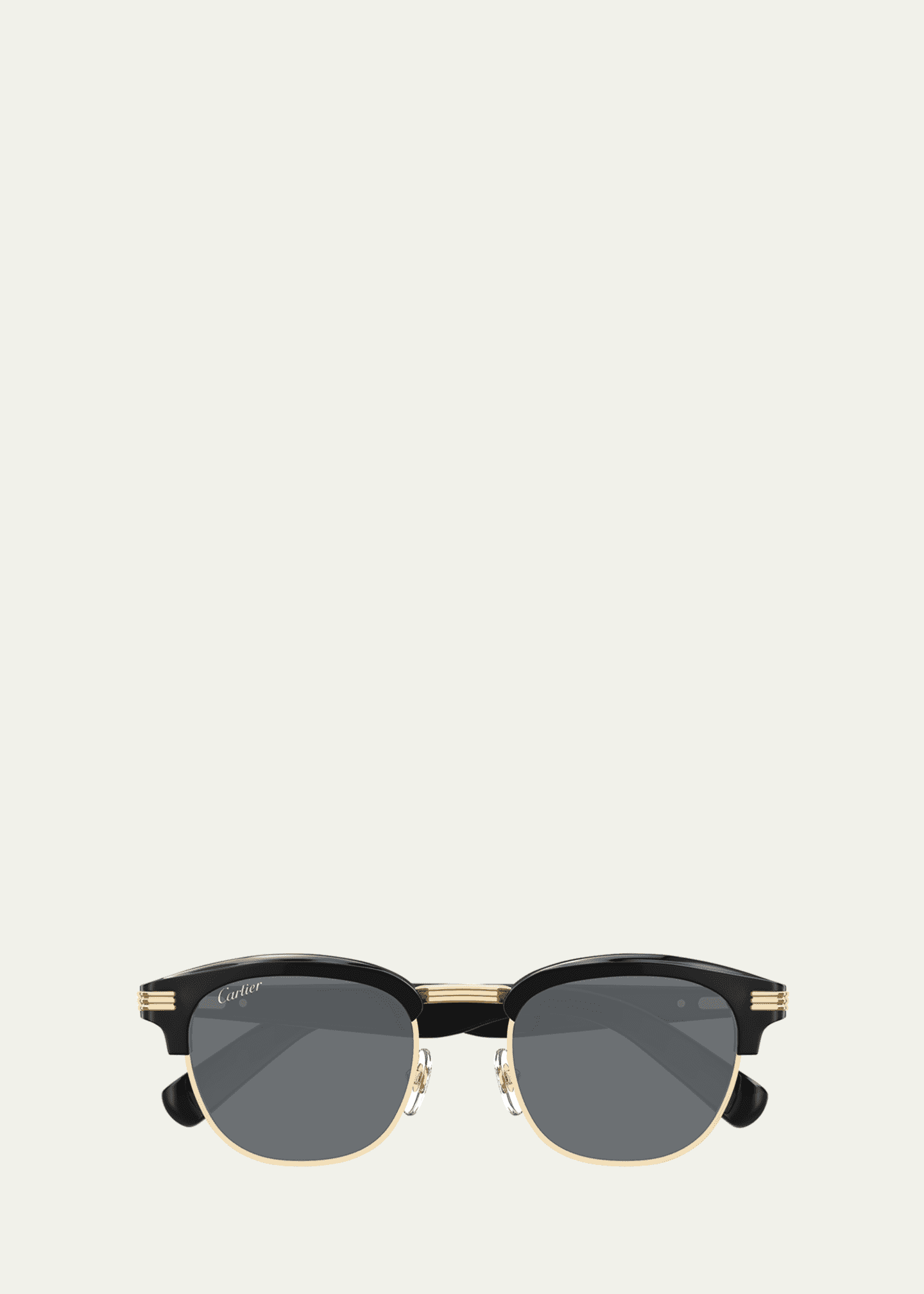 Cartier Men's Round Two-Tone Sunglasses Image 1 of 2