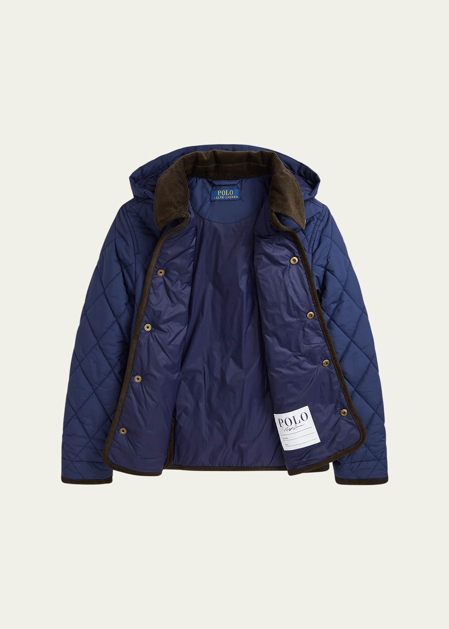 Polo Ralph Lauren Boy's Matte Quilted Collared Jacket, Size S-XL