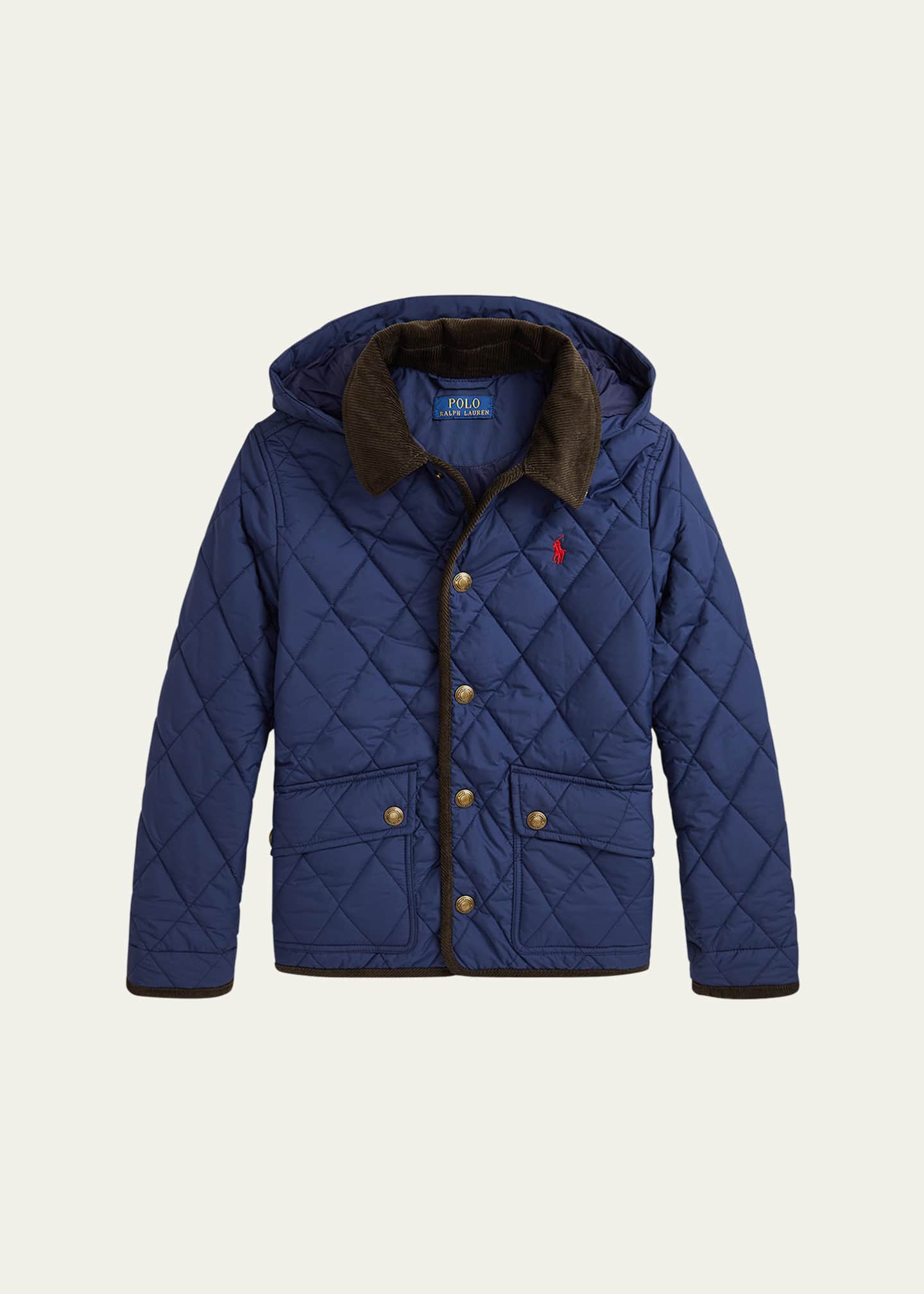 Polo Ralph Lauren Boy's Matte Quilted Collared Jacket, Size S-XL