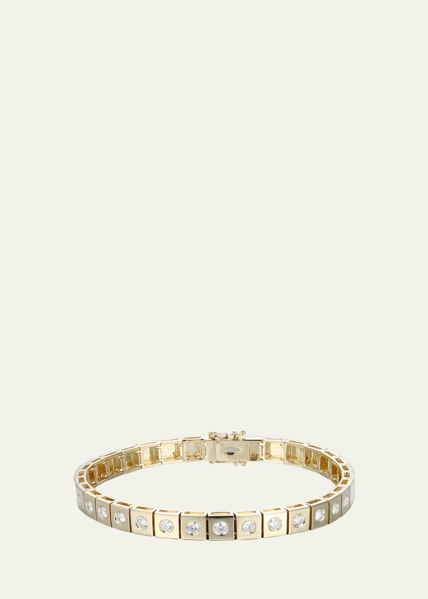 TYPE JEWELRY 14K Yellow Gold l'Ego ID Single-Diamond Tennis Bracelet