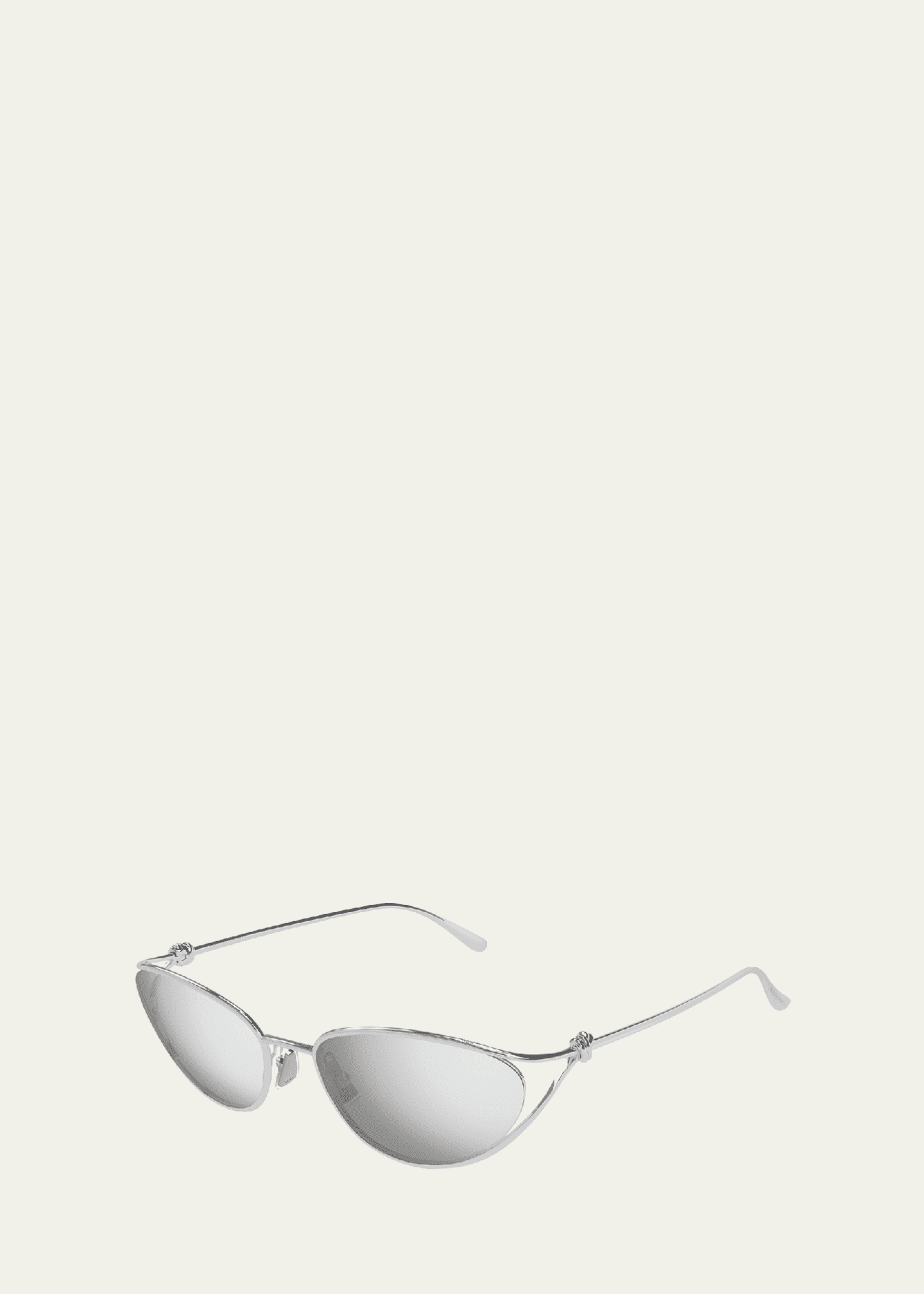 Bottega Veneta Knot Metal Cat-Eye Sunglasses Image 2 of 2