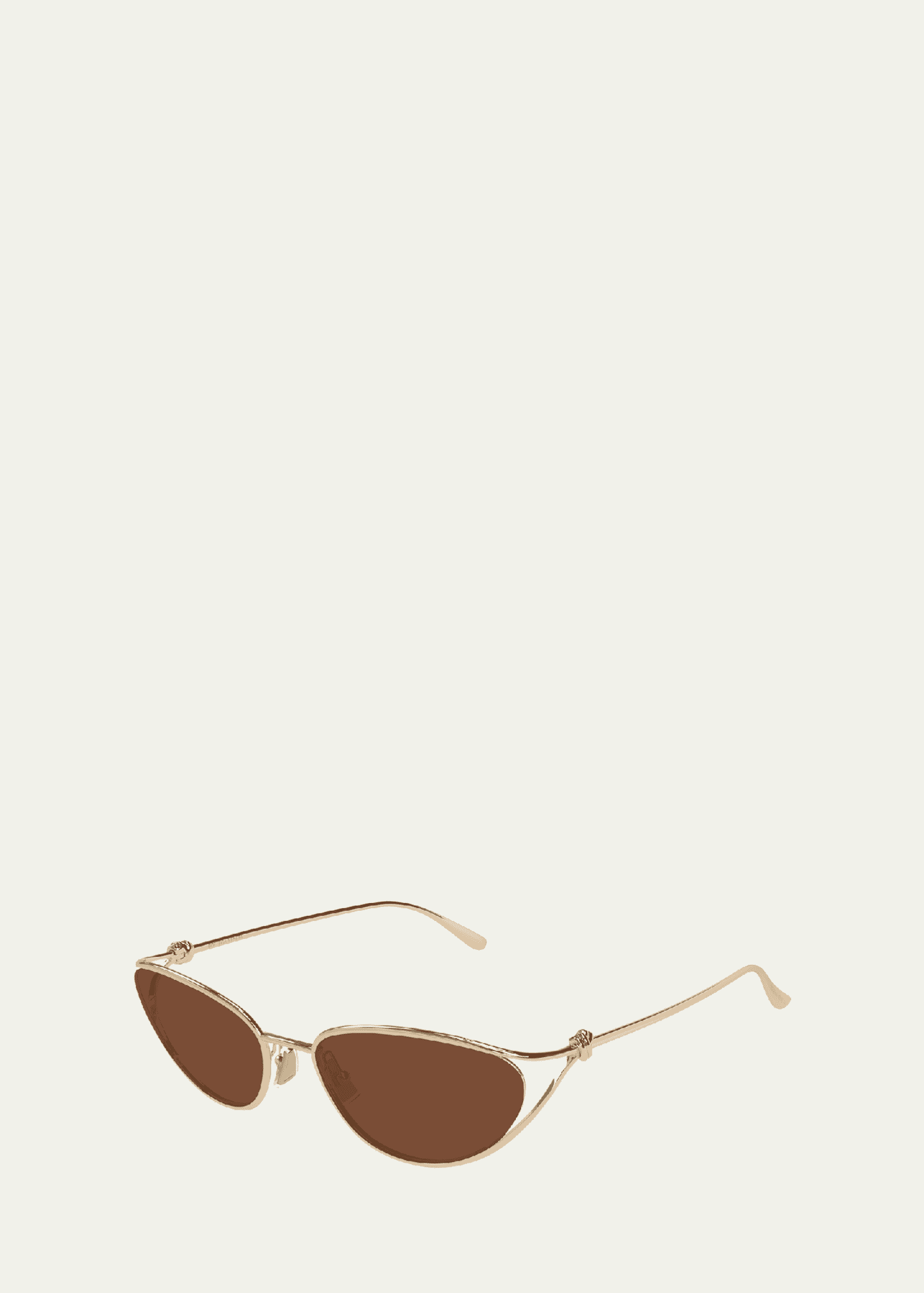 Bottega Veneta Knot Metal Cat-Eye Sunglasses Image 2 of 2