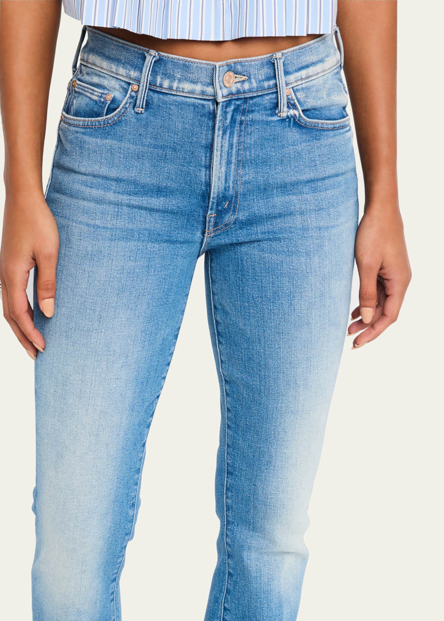 MOTHER The Outsider Sneak Jeans - Bergdorf Goodman