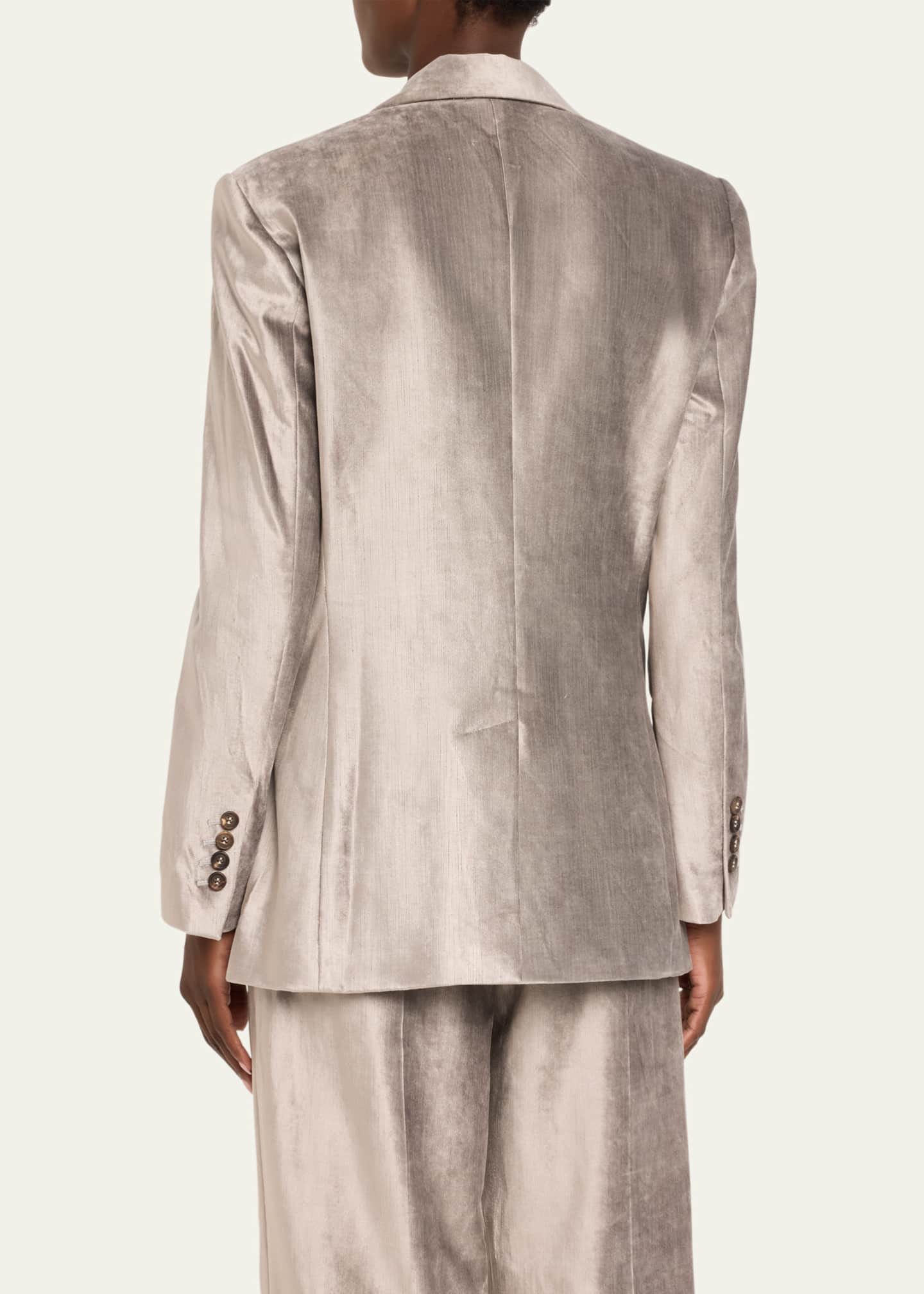 Brunello Cucinelli Sleek Velvet Suit Jacket Image 3 of 5