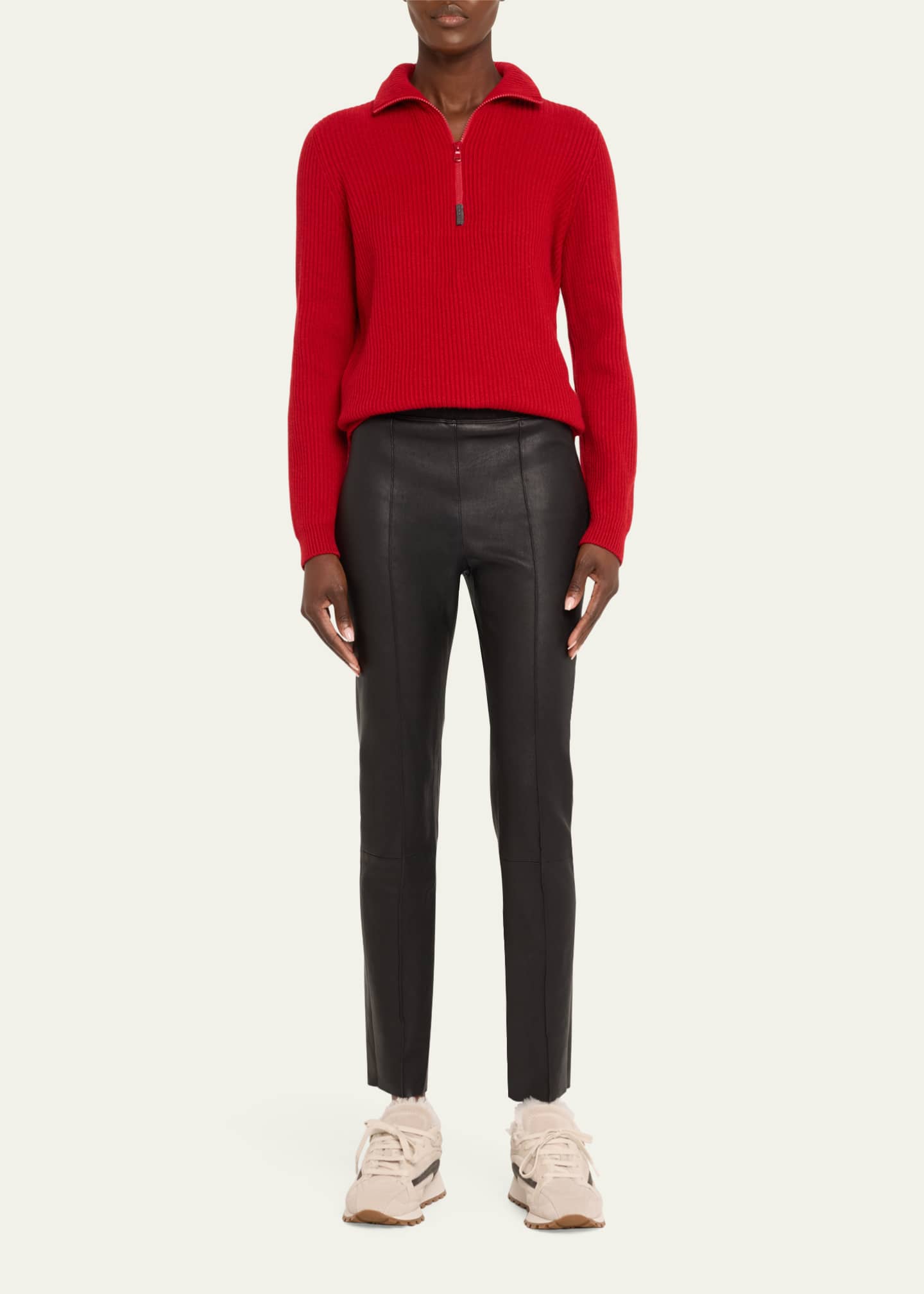 Brunello Cucinelli Quarter Zip Cashmere Sweater Image 2 of 5