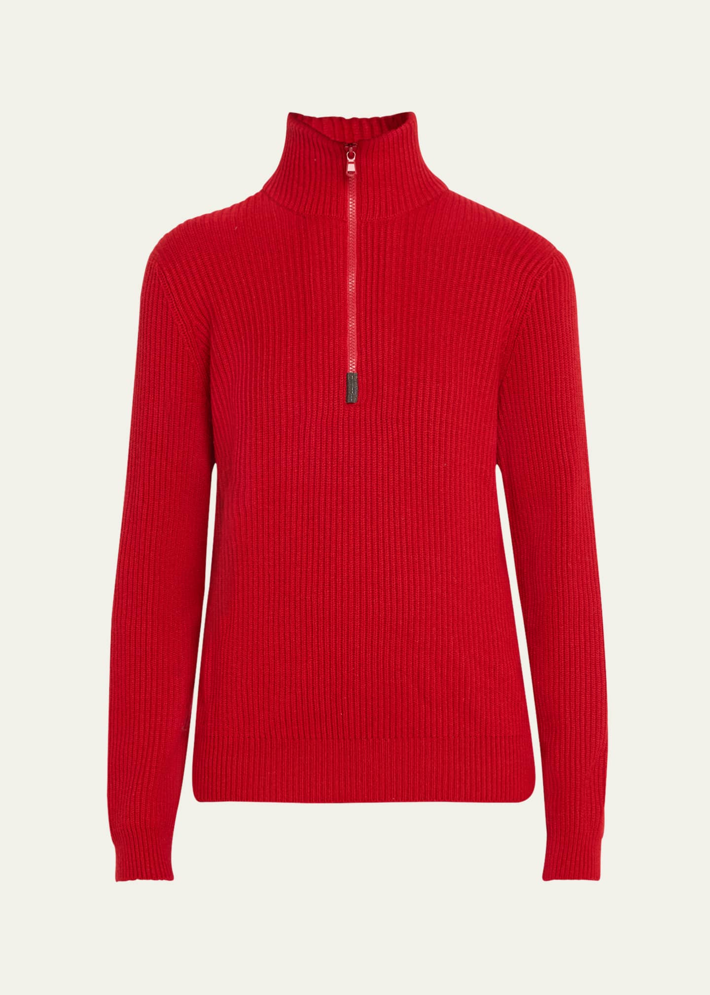 Brunello Cucinelli Quarter Zip Cashmere Sweater Image 1 of 5