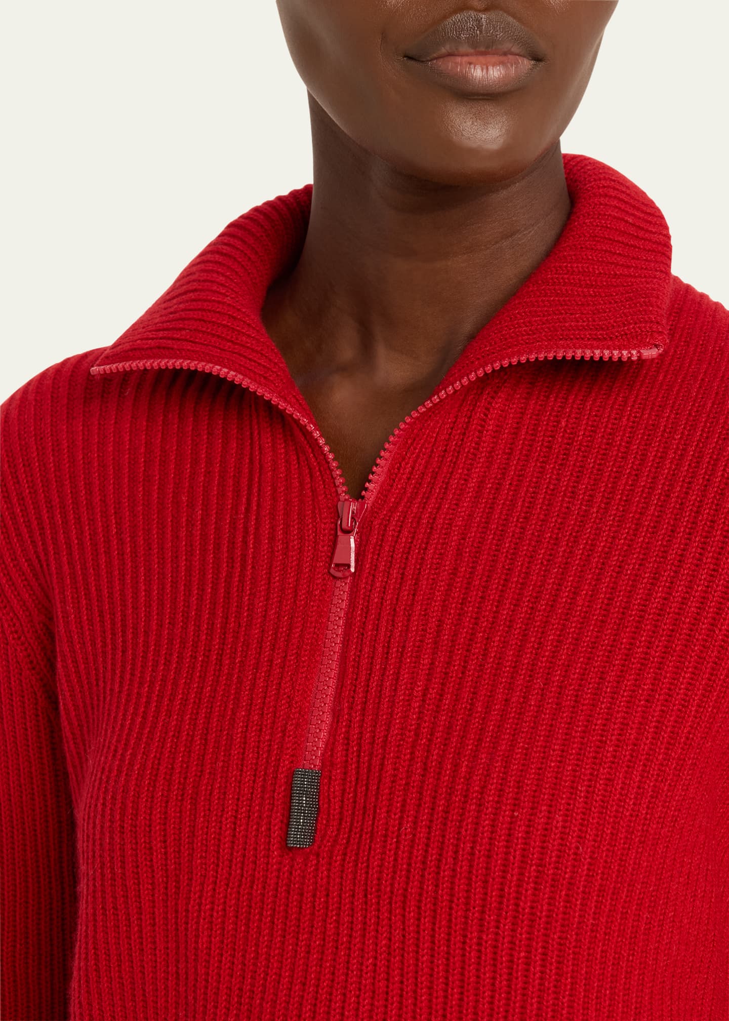 Brunello Cucinelli Quarter Zip Cashmere Sweater Image 5 of 5