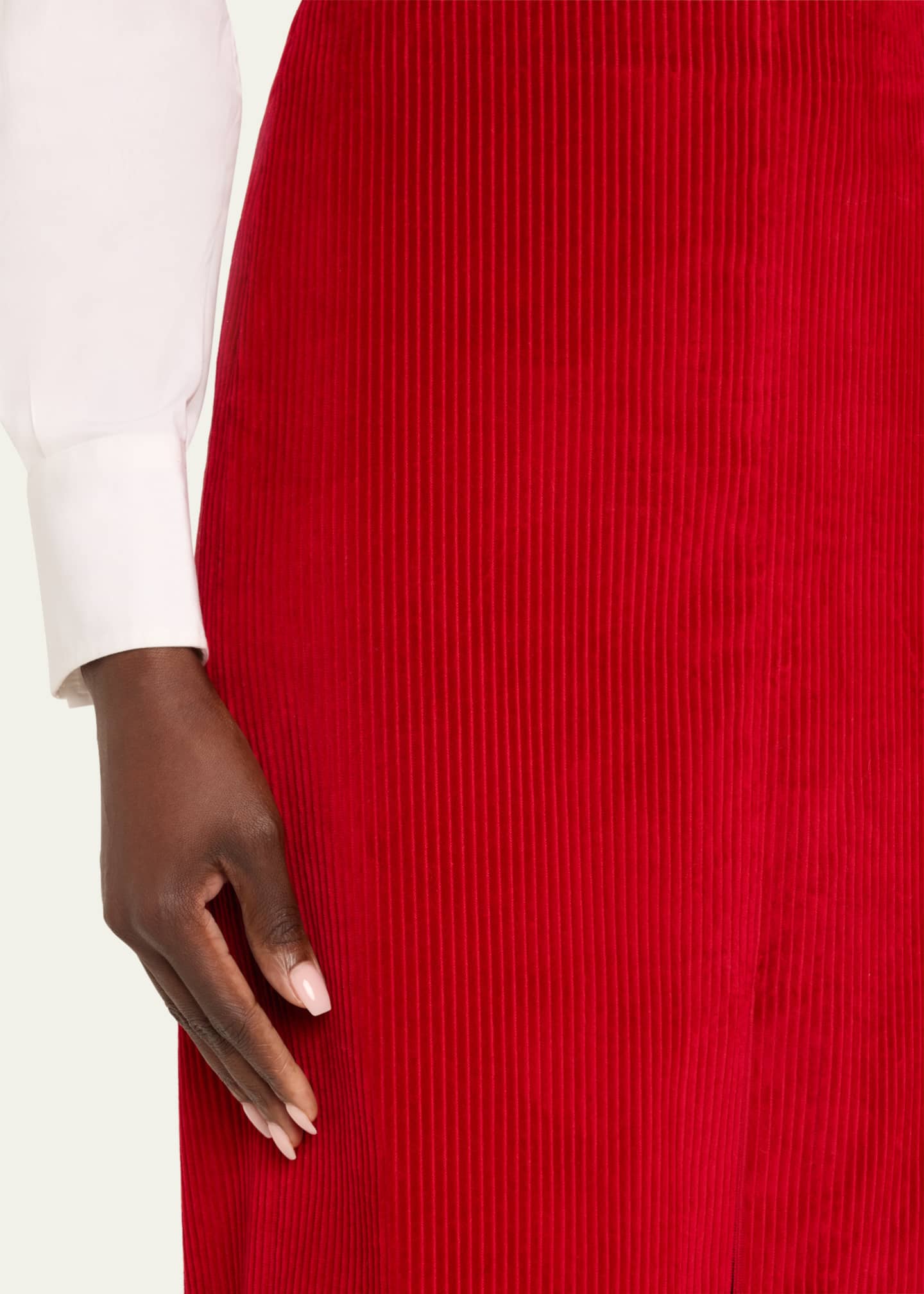 Brunello Cucinelli Corduroy Column Midi Skirt Image 5 of 5