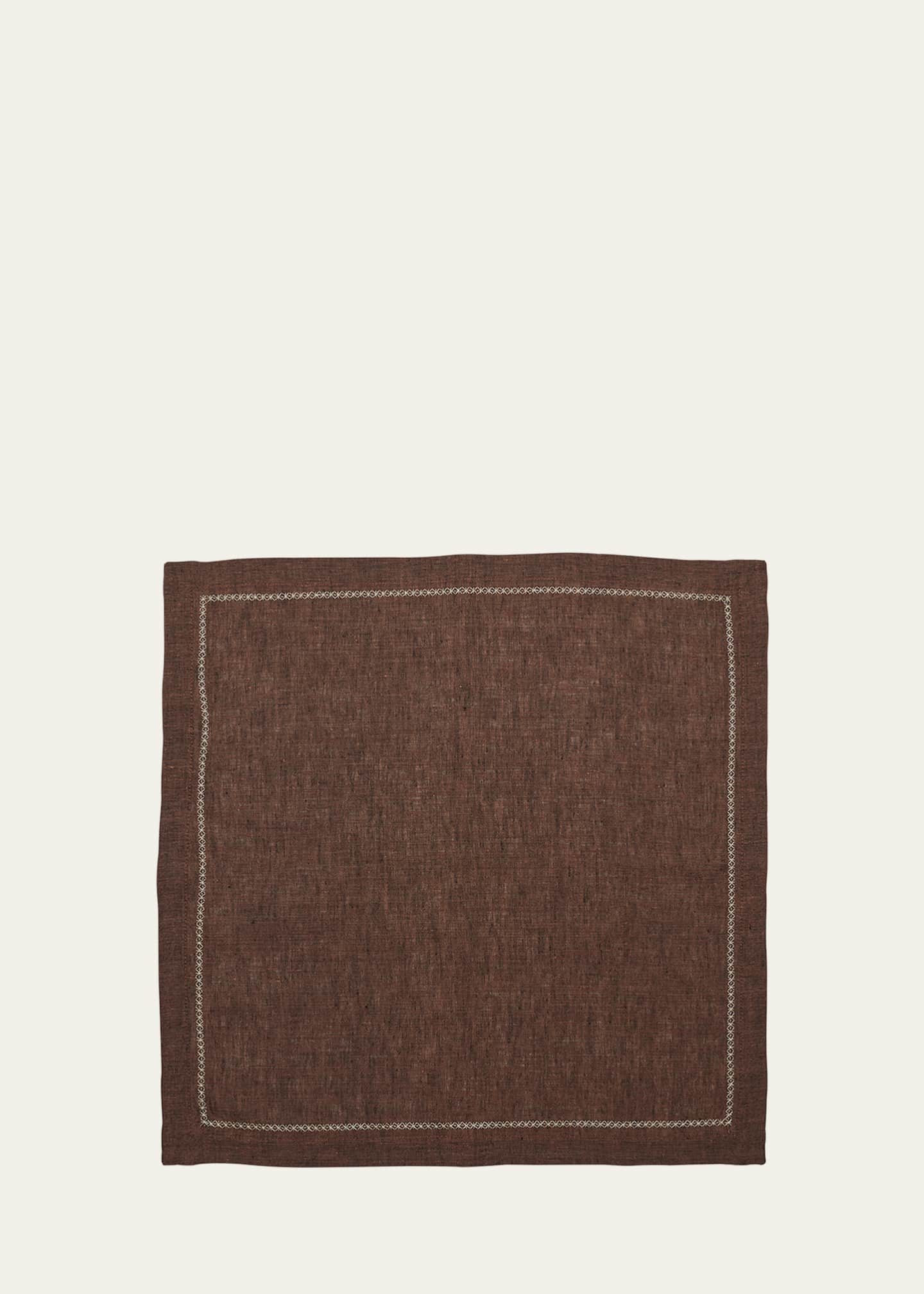 Kim Seybert Brown Square Linen Napkin Image 1 of 2