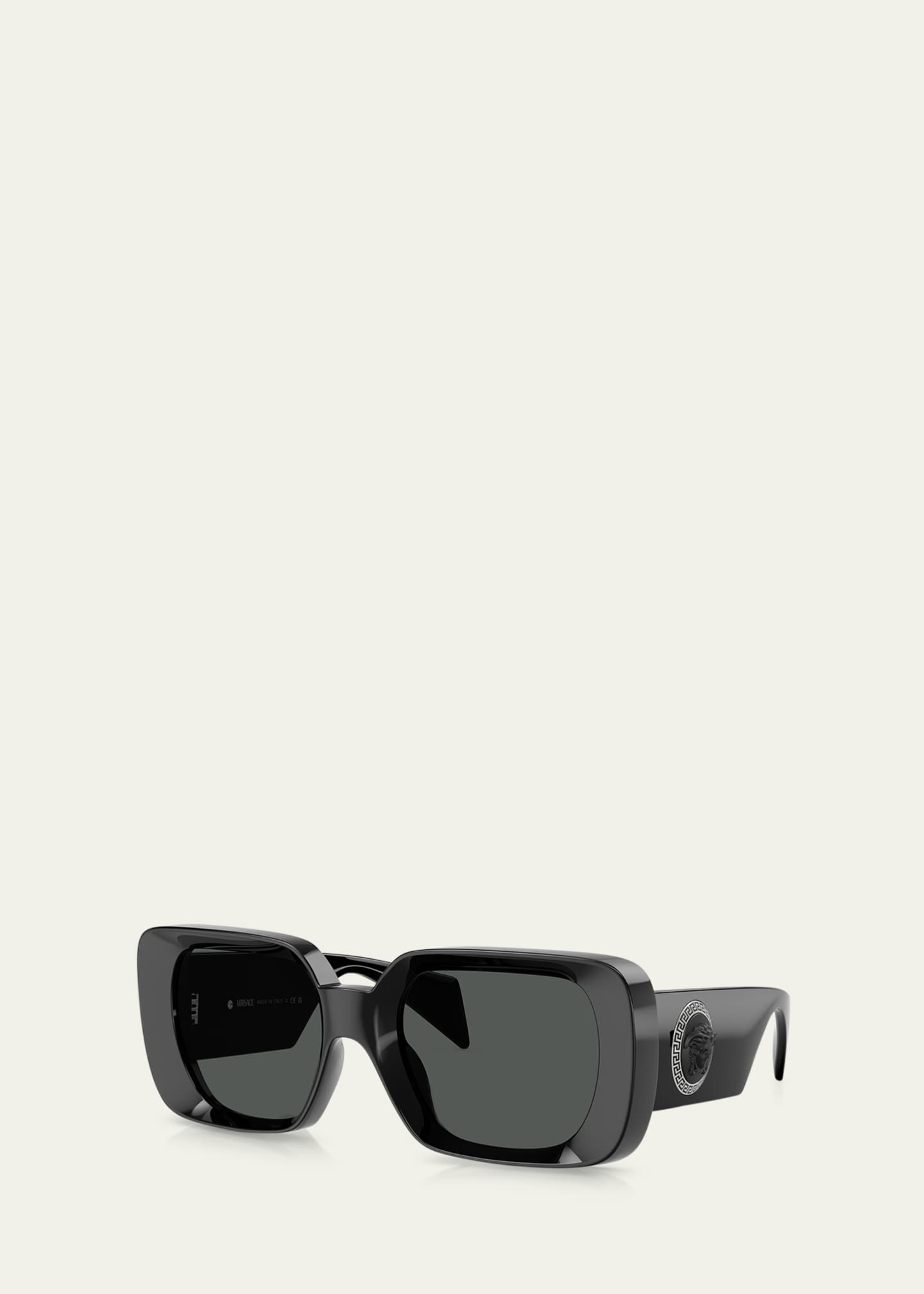 Versace Medusa Rectangle Plastic Sunglasses Image 2 of 3