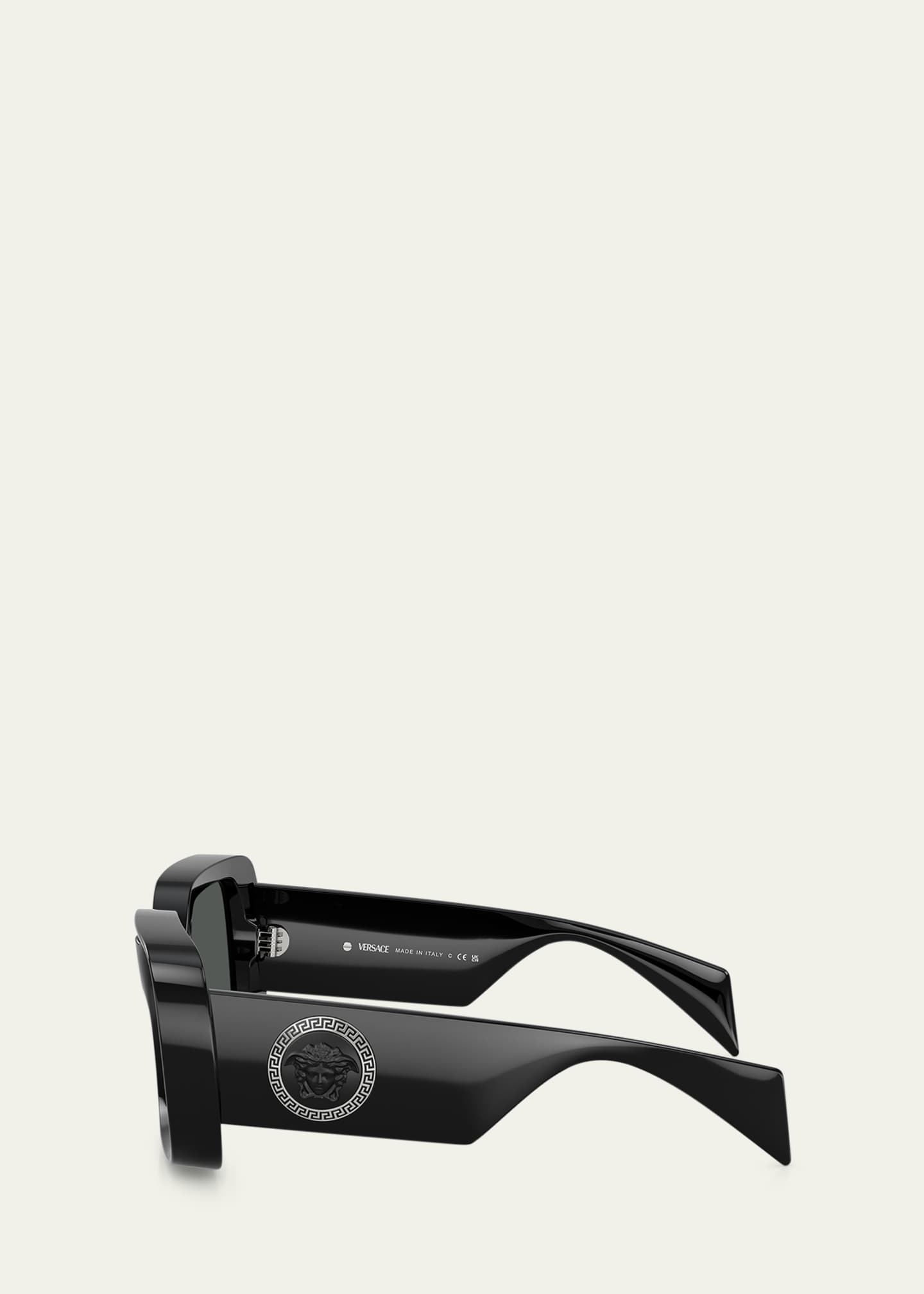 Versace Medusa Rectangle Plastic Sunglasses Image 3 of 3