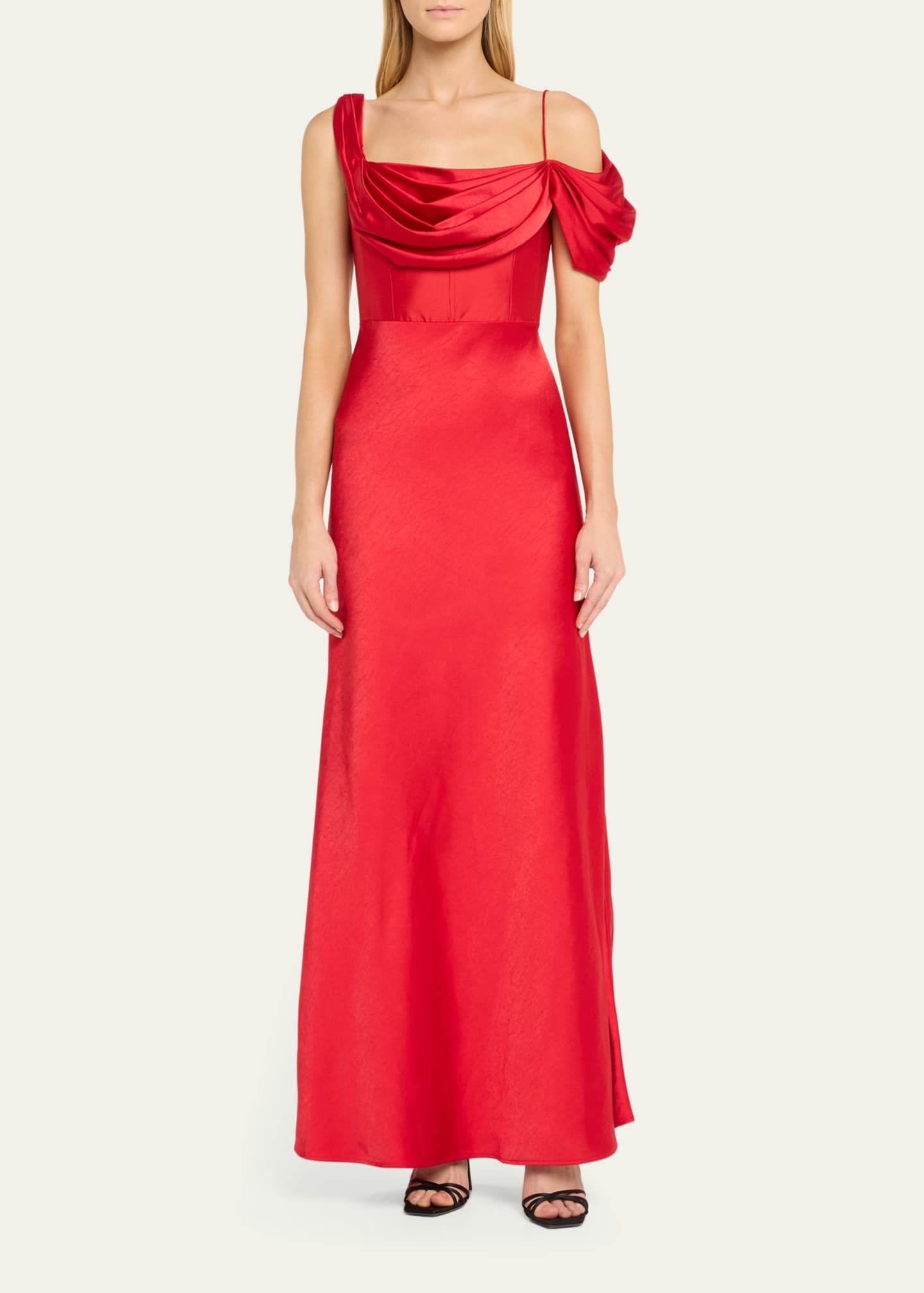 Rachel Gilbert Sawyer Draped One-Shoulder Gown Image 2 of 5