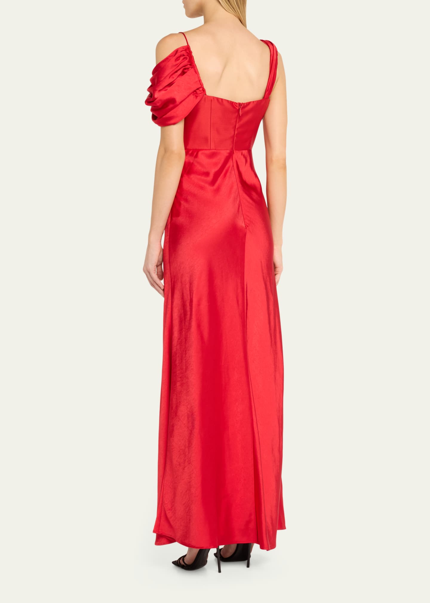 Rachel Gilbert Sawyer Draped One-Shoulder Gown Image 3 of 5