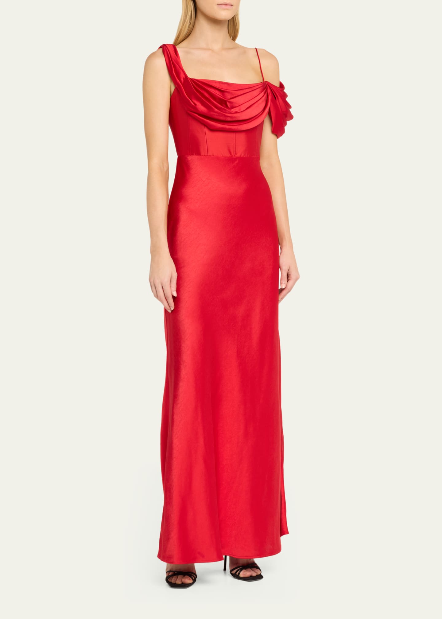 Rachel Gilbert Sawyer Draped One-Shoulder Gown Image 4 of 5