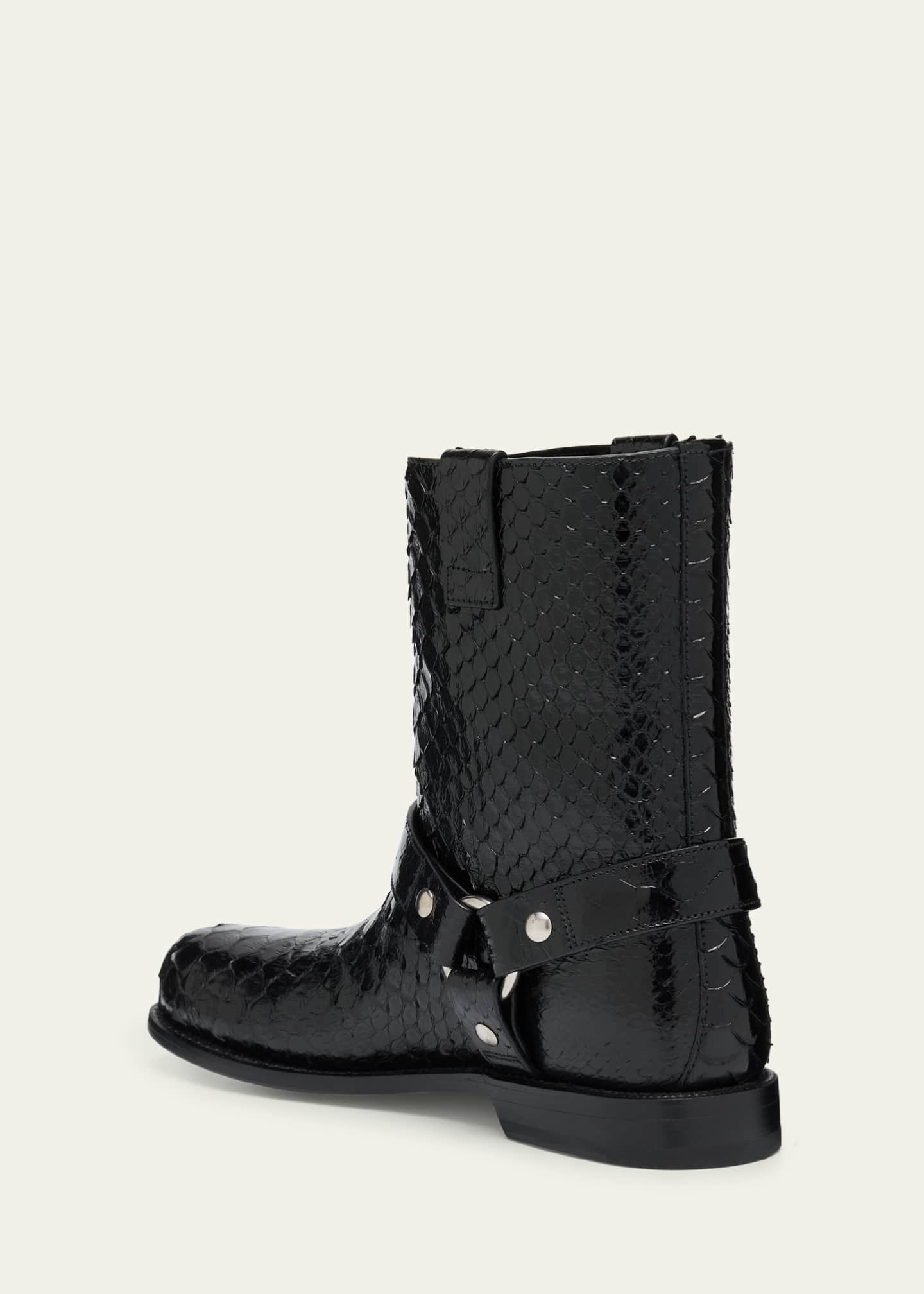 Loewe Campo Python Harness Biker Booties Image 4 of 6