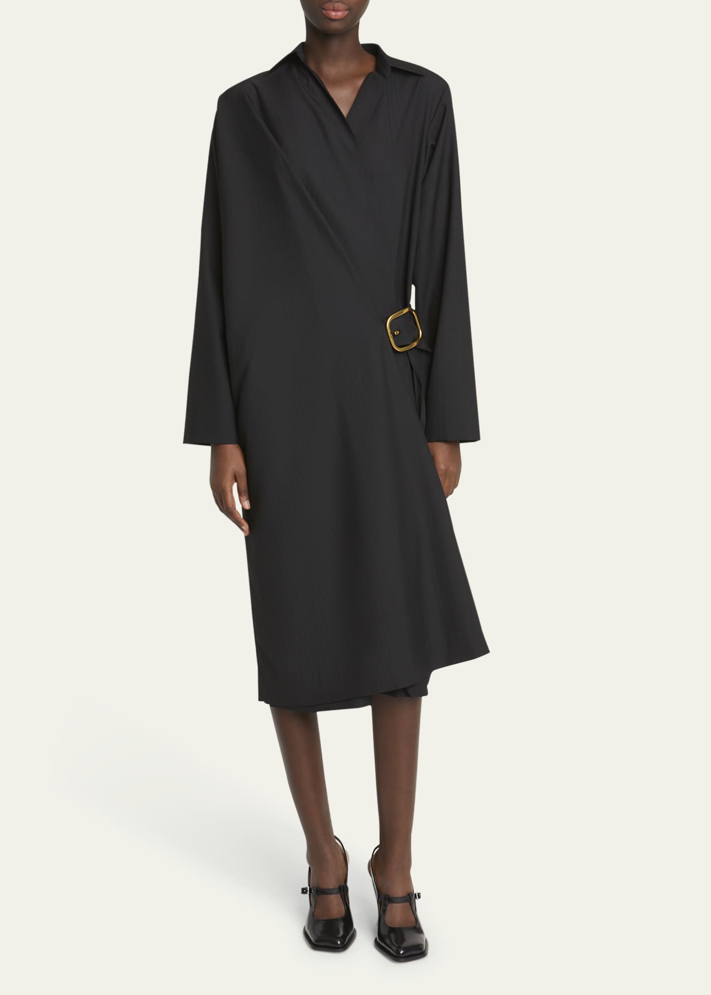 Loewe Onda Leather Mary Jane Slingback Pumps Image 3 of 5