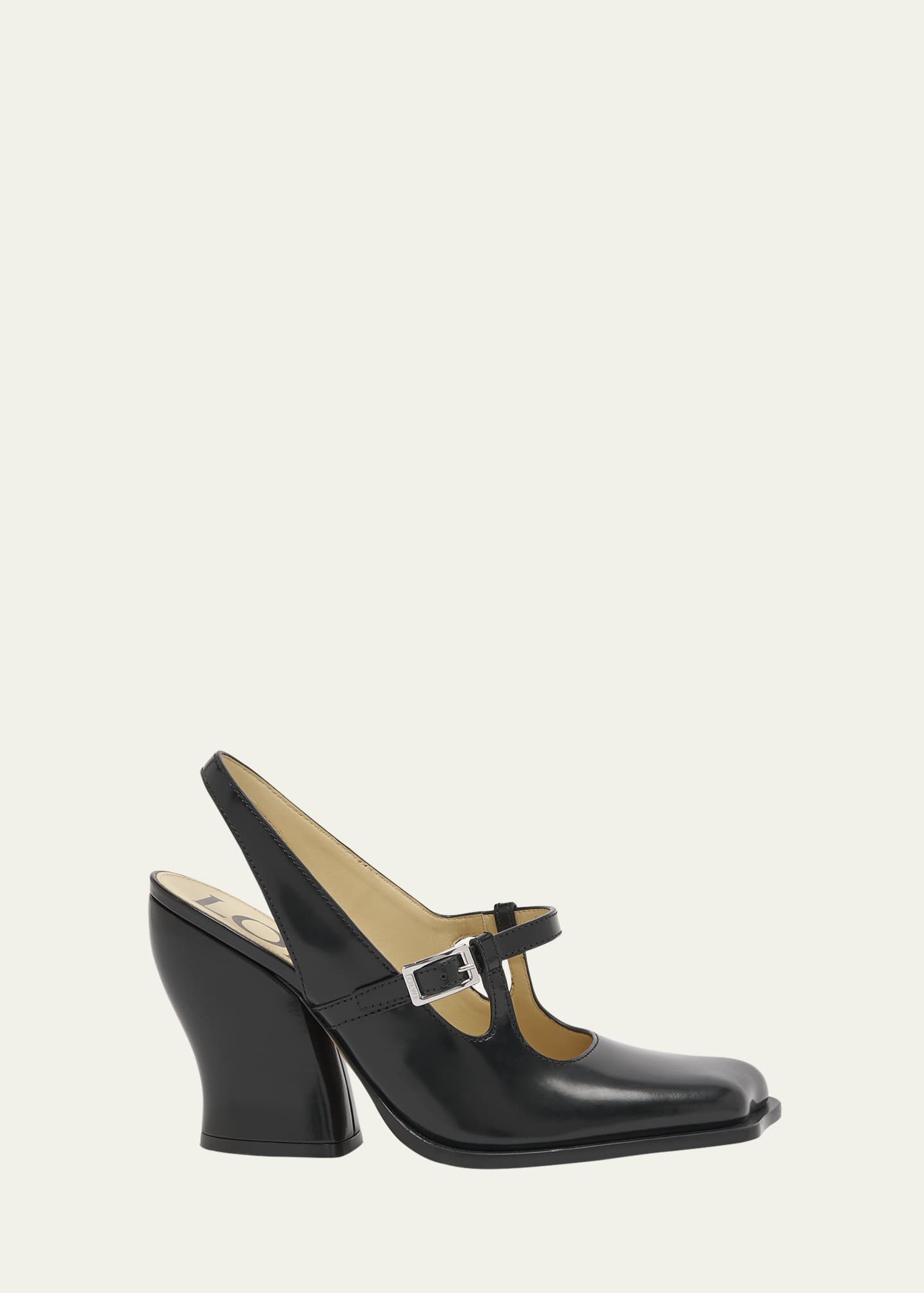 Loewe Onda Leather Mary Jane Slingback Pumps Image 1 of 5