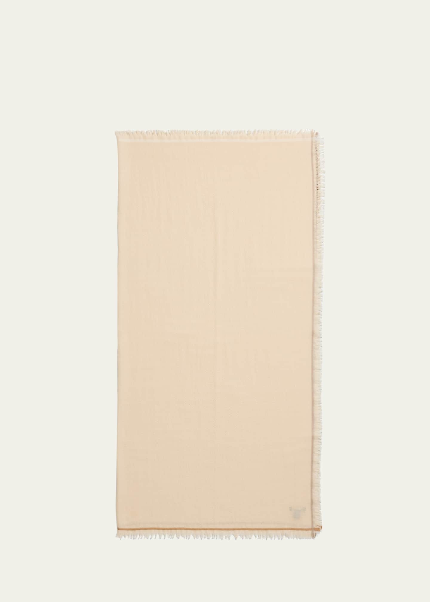 Loro Piana Cashmere Striped Trim Scarf - Bergdorf Goodman