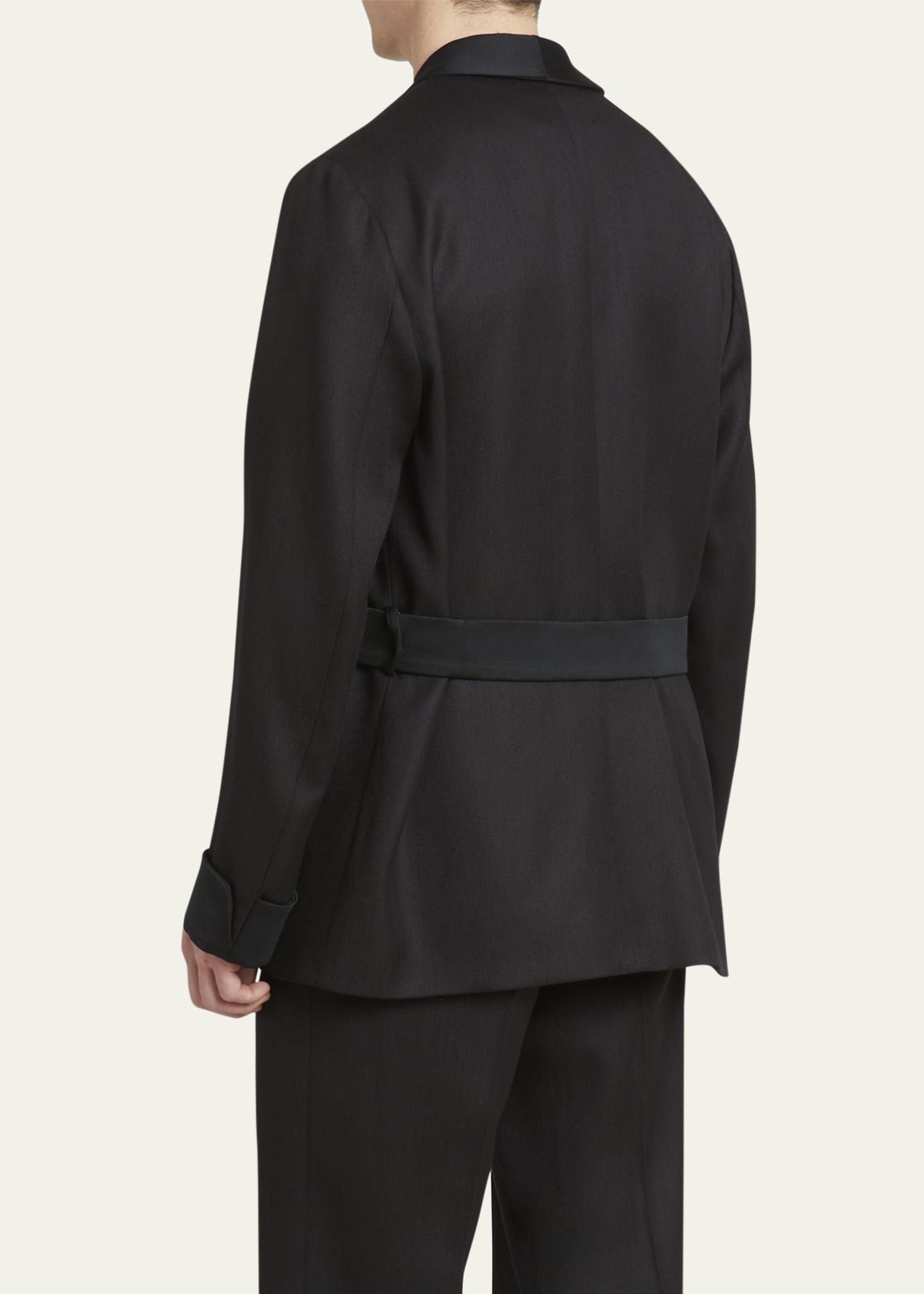 Amiri Men's Satin-Trim Smoking Jacket Image 3 of 5