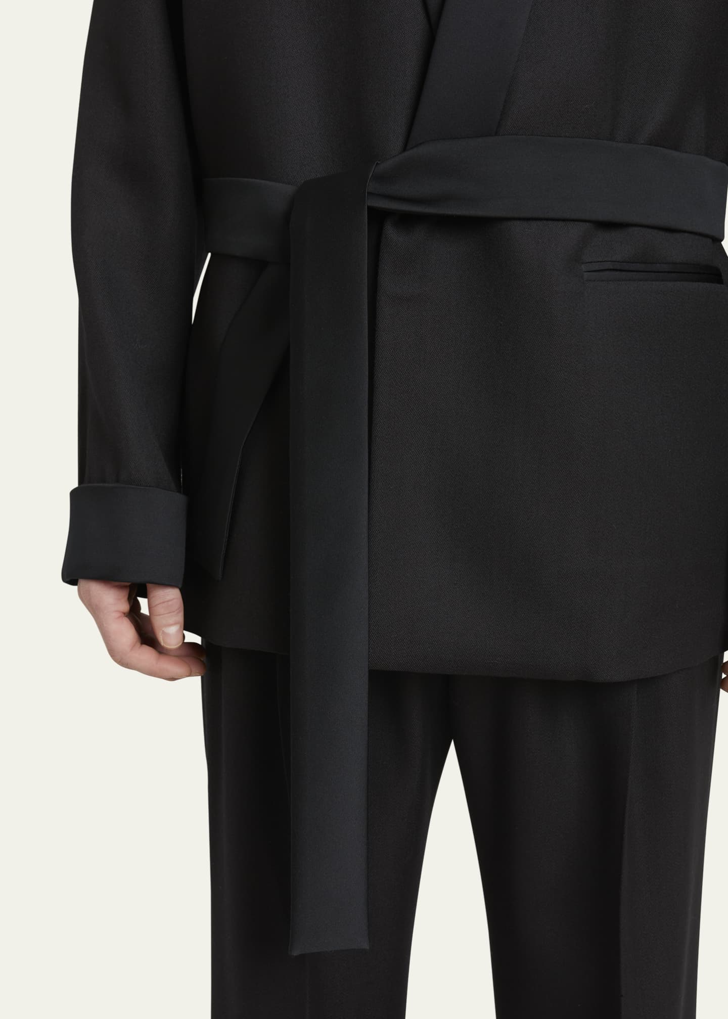 Amiri Men's Satin-Trim Smoking Jacket Image 5 of 5