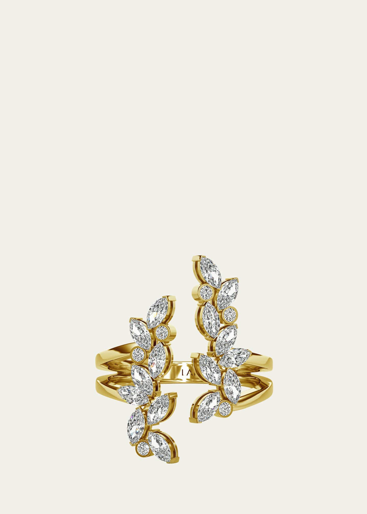 Lark & Berry 18K Yellow Gold Veto Open Petal Cocktail Ring with Lab Grown Diamonds Image 1 of 3