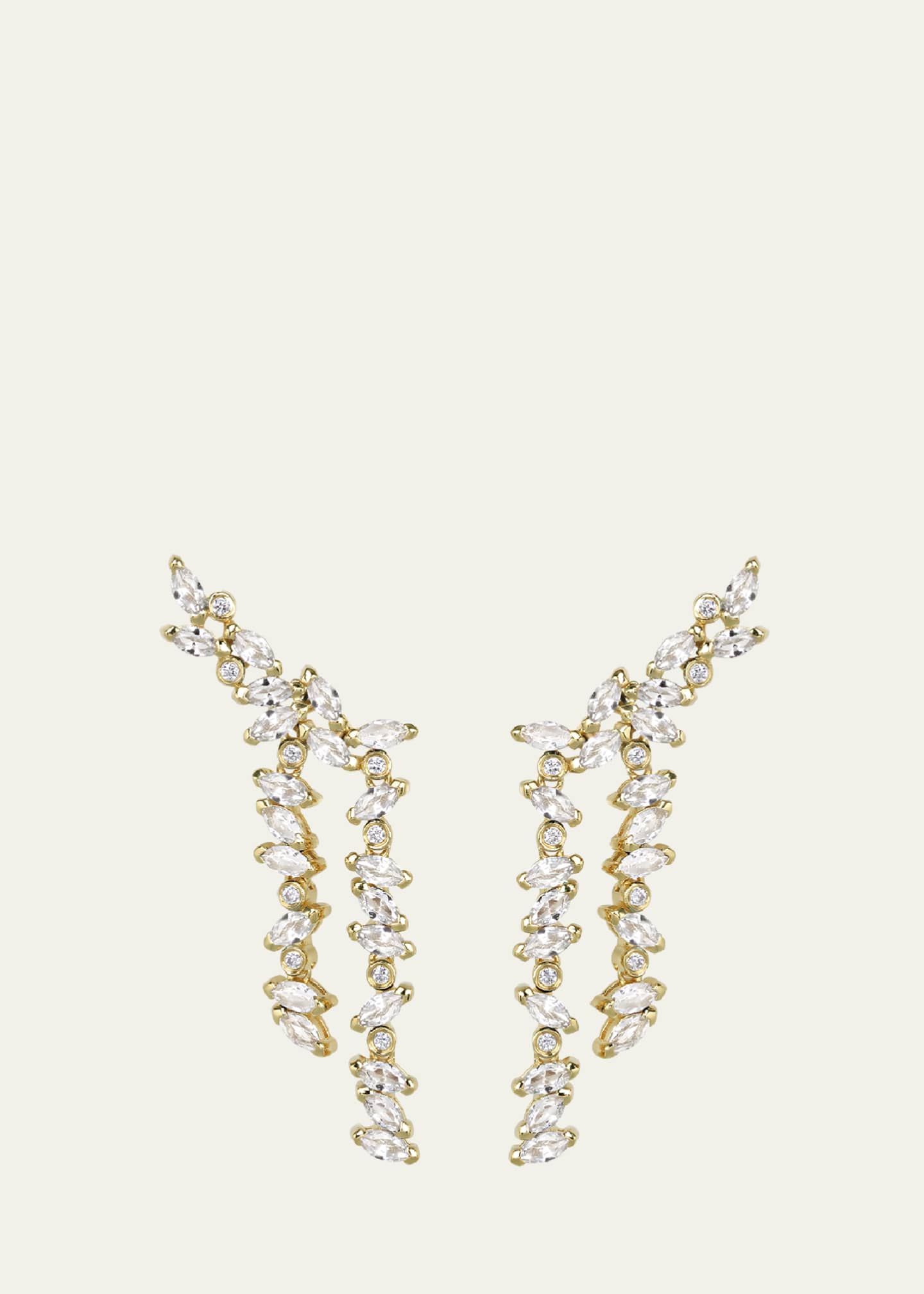 Lark & Berry 14K Gold Veto Double Falling Leaves Earrings with Lab Grown Diamonds Image 1 of 2