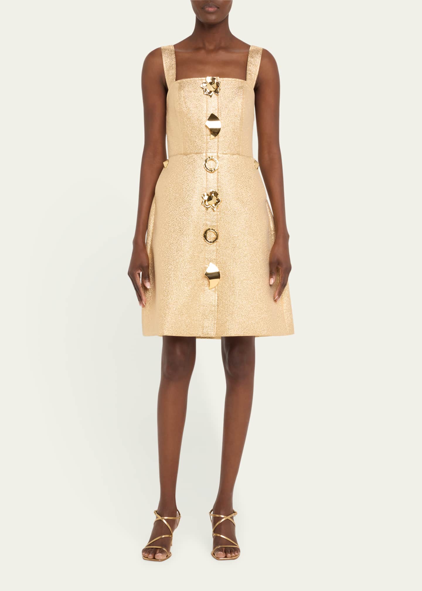 HARBISON Quantum Metallic Embellished Mini Dress Image 2 of 5
