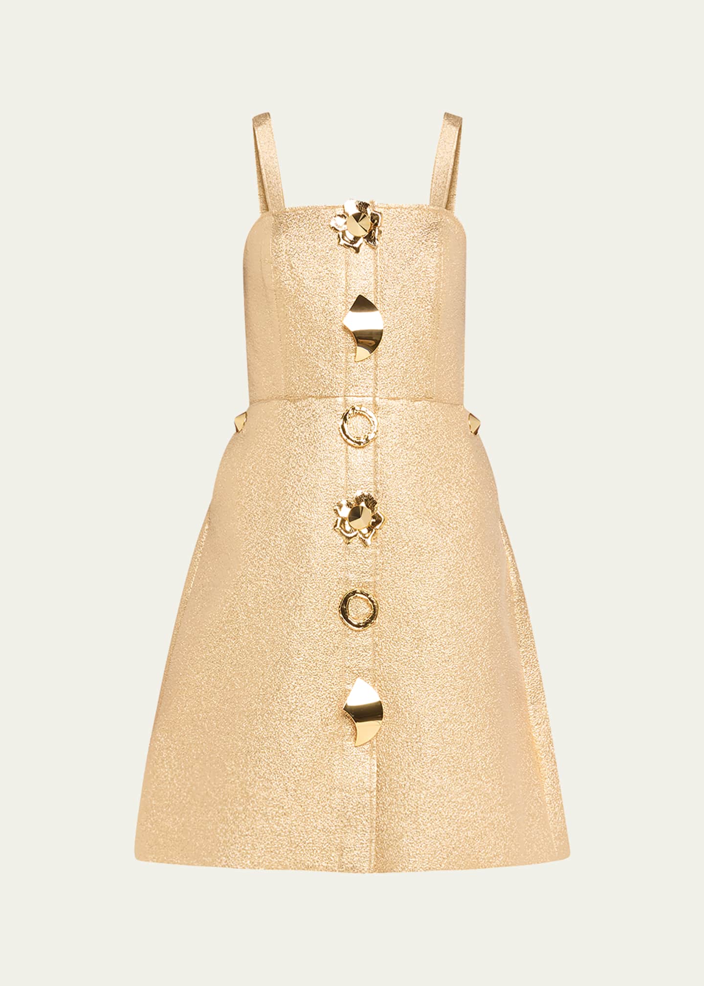 HARBISON Quantum Metallic Embellished Mini Dress Image 1 of 5