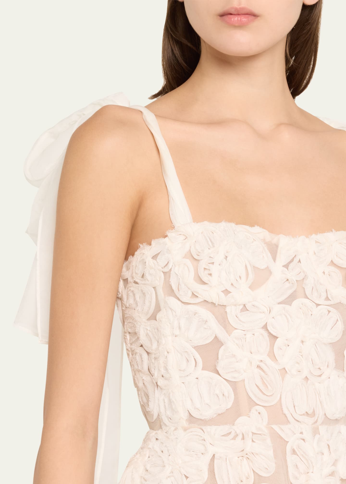 Bronx Banco Sabrina Lace Midi Dress with Bow Details - Bergdorf Goodman