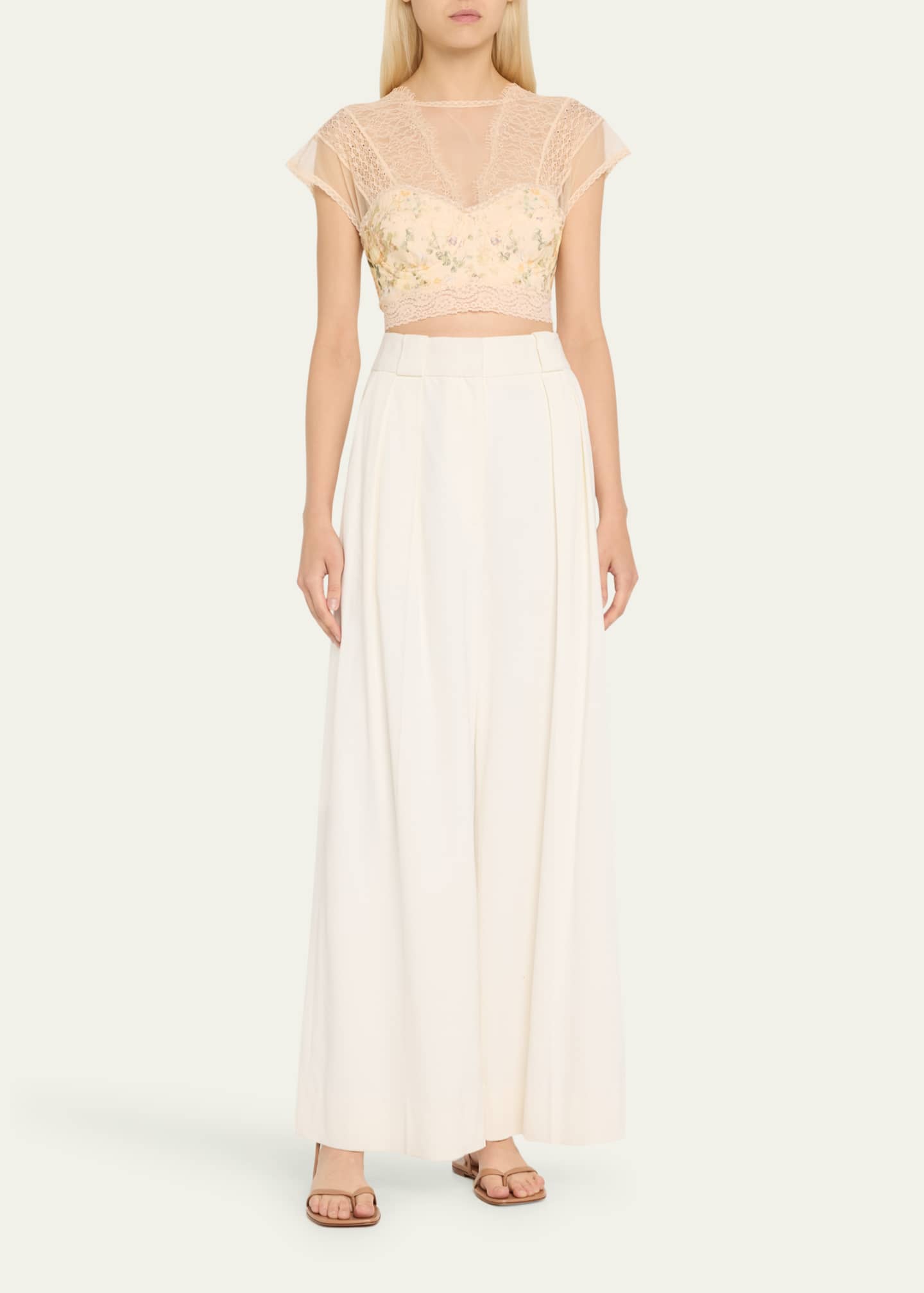 Camilla Adorned in Antiquity Lace Splice Top Image 2 of 5