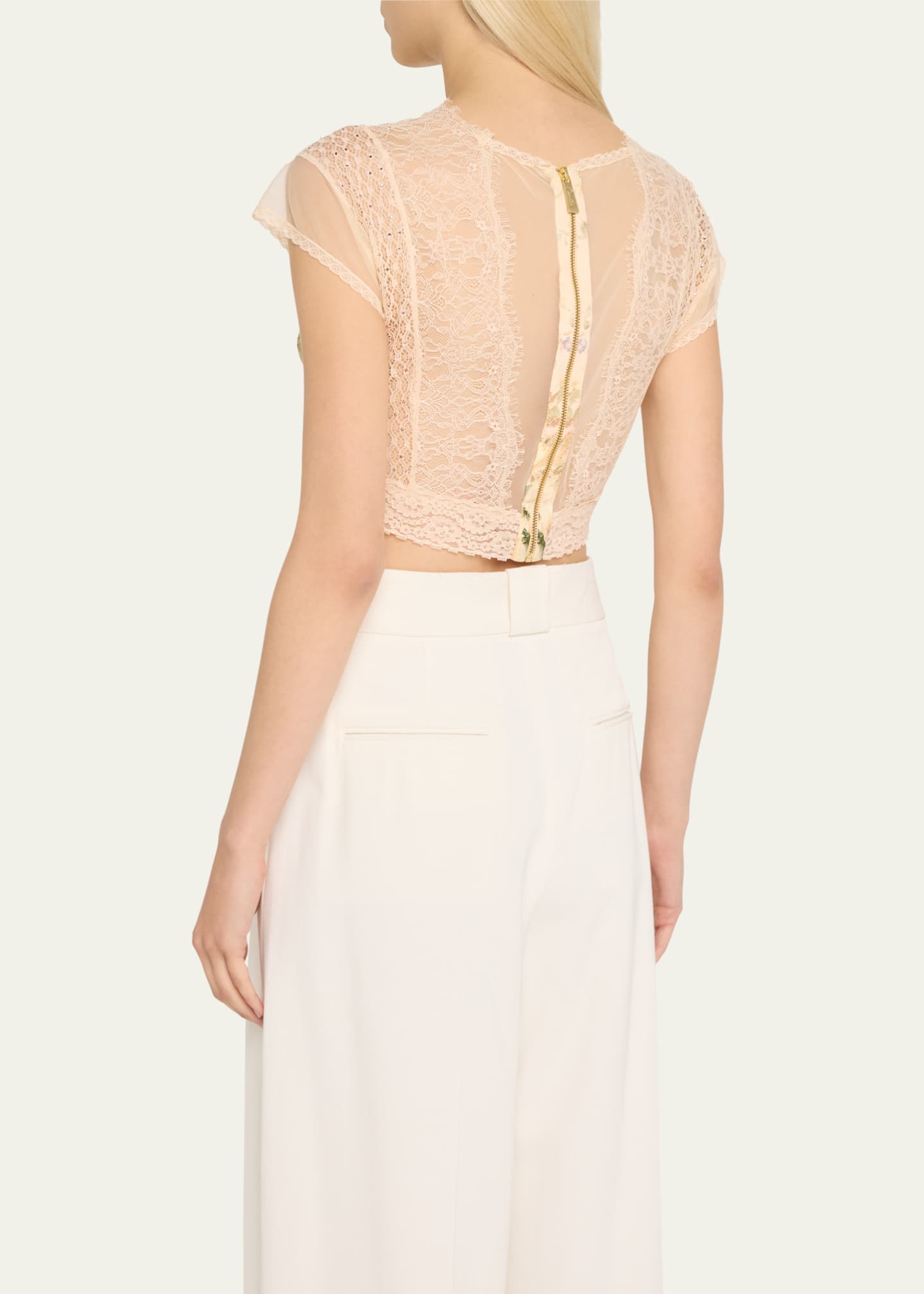 Camilla Adorned in Antiquity Lace Splice Top Image 3 of 5