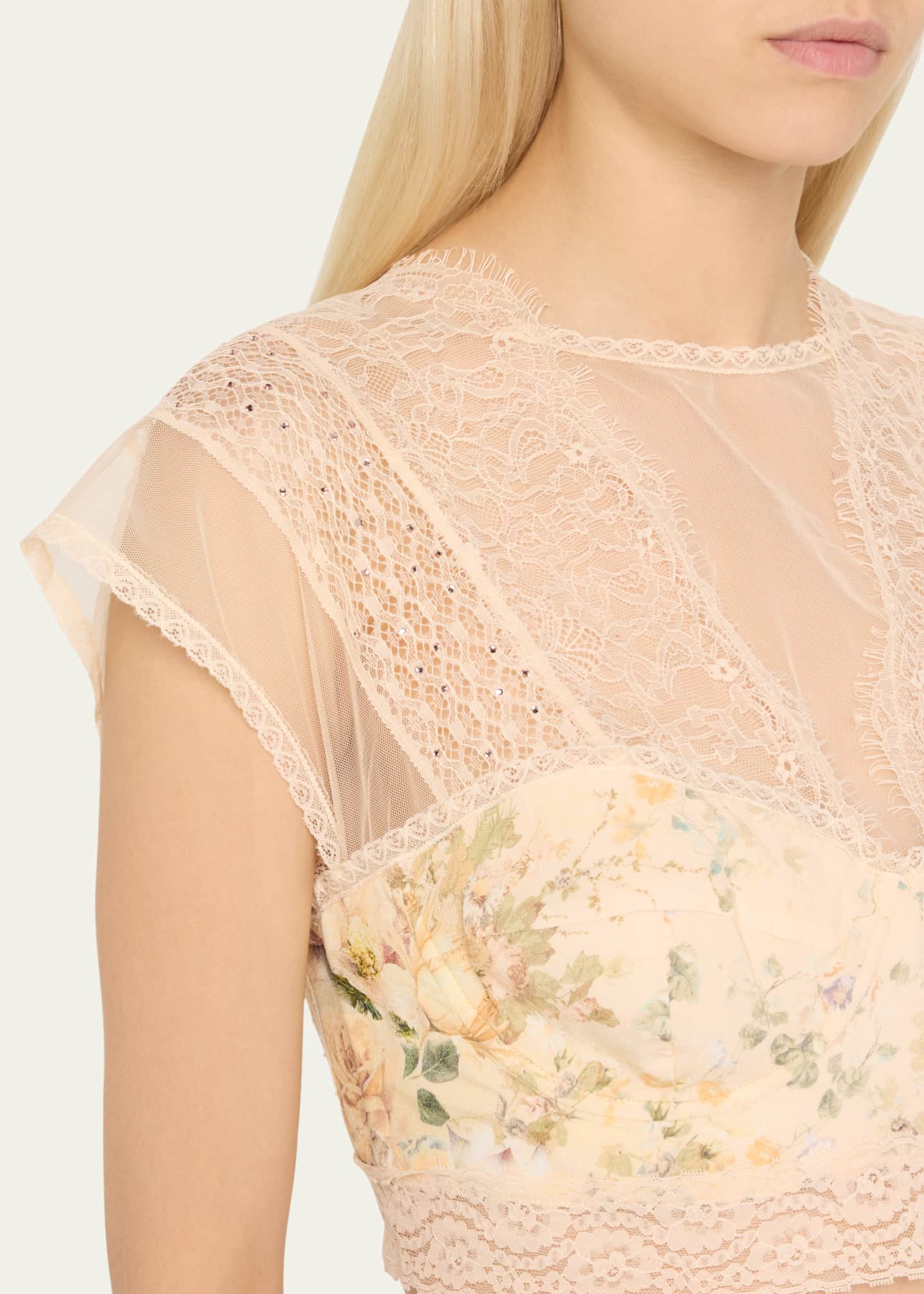 Camilla Adorned in Antiquity Lace Splice Top Image 5 of 5