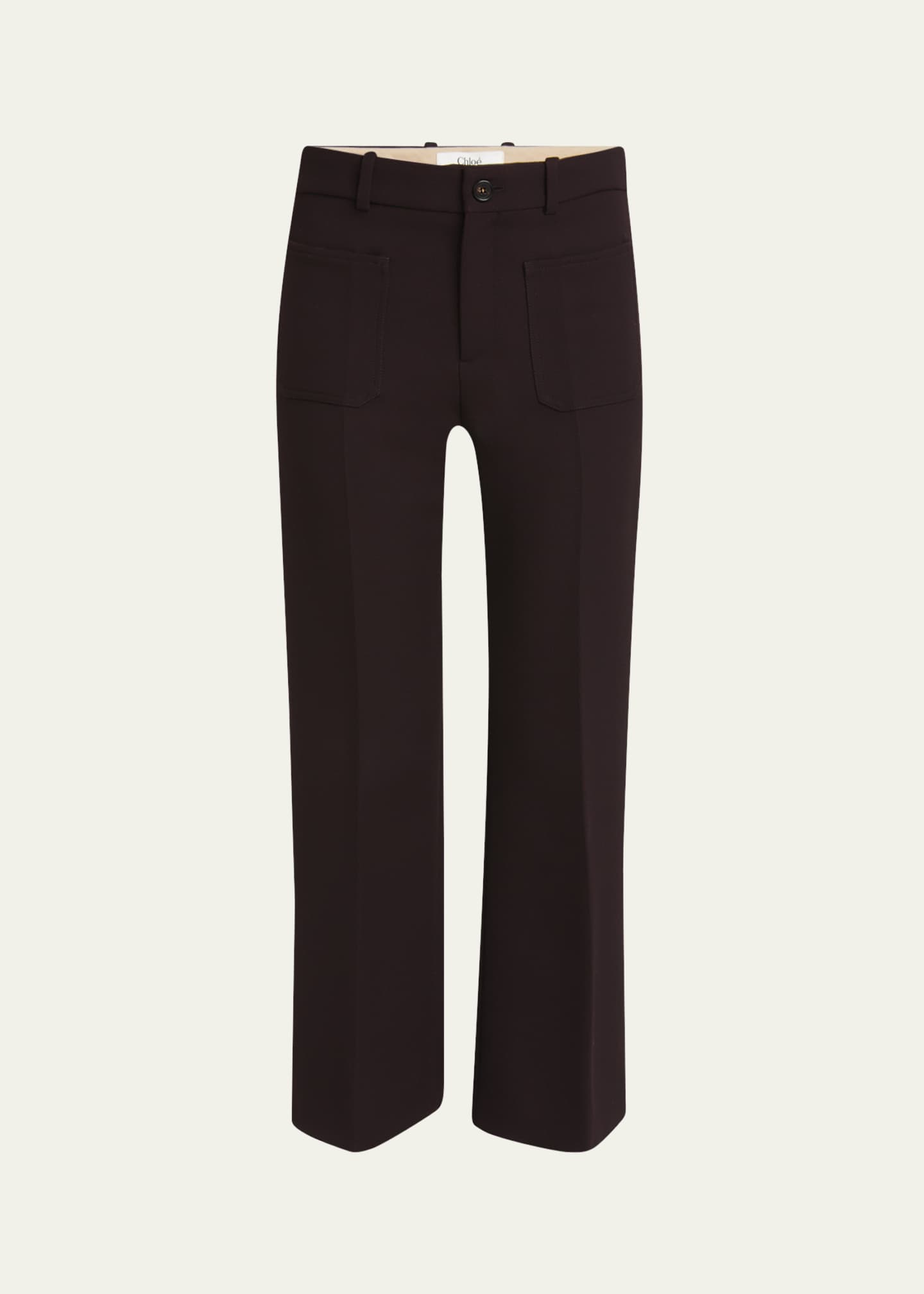 Chloe Flared Crop Cavalry Wool Trousers Image 1 of 5