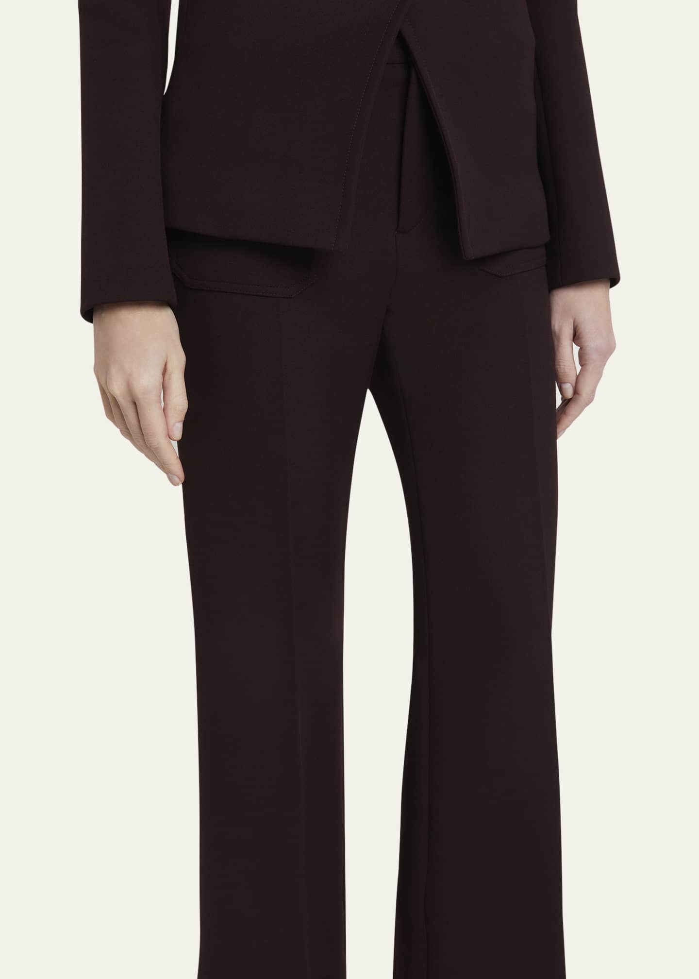 Chloe Flared Crop Cavalry Wool Trousers Image 5 of 5