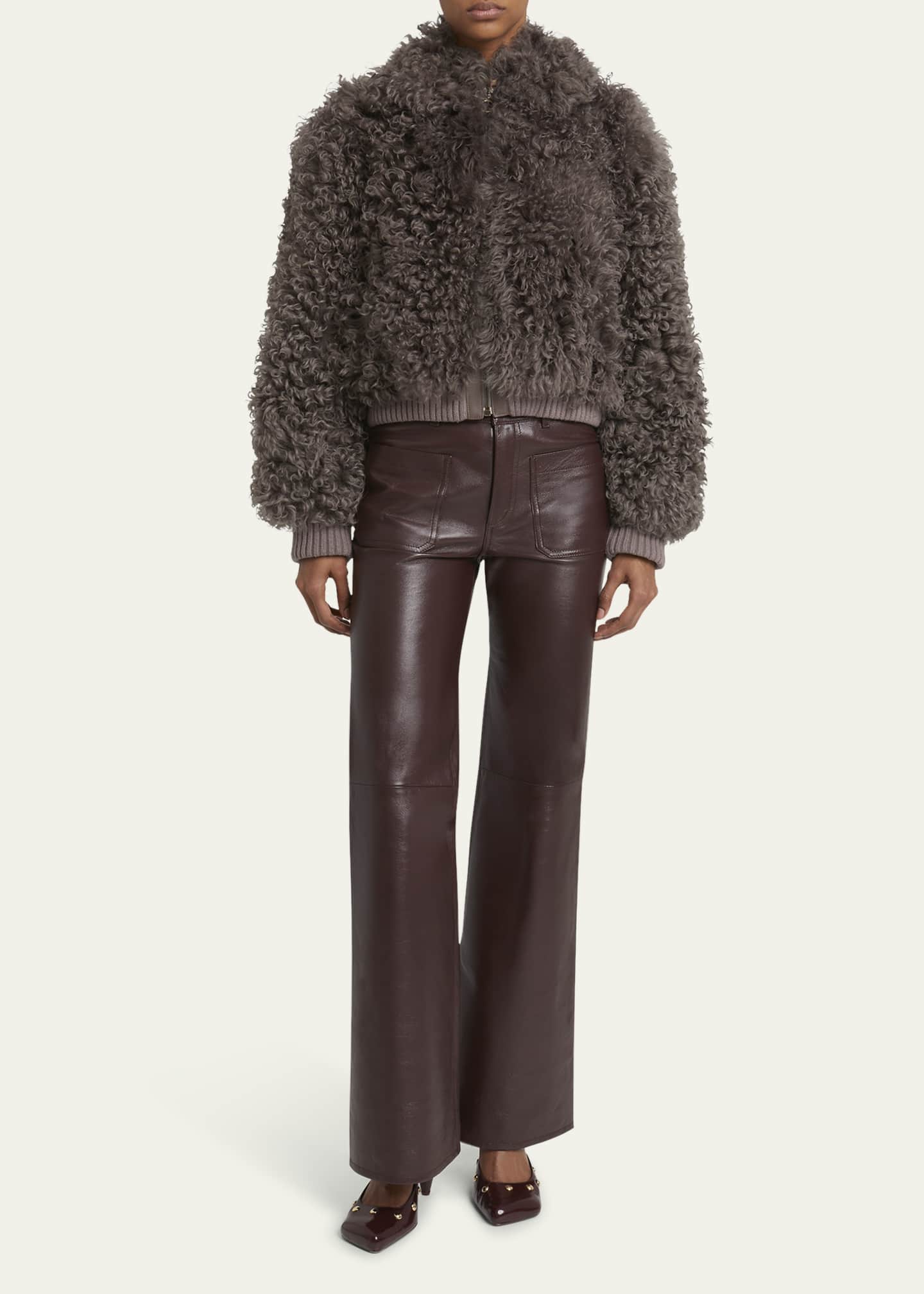 Chloe Curly Shearling Jacket Image 2 of 5