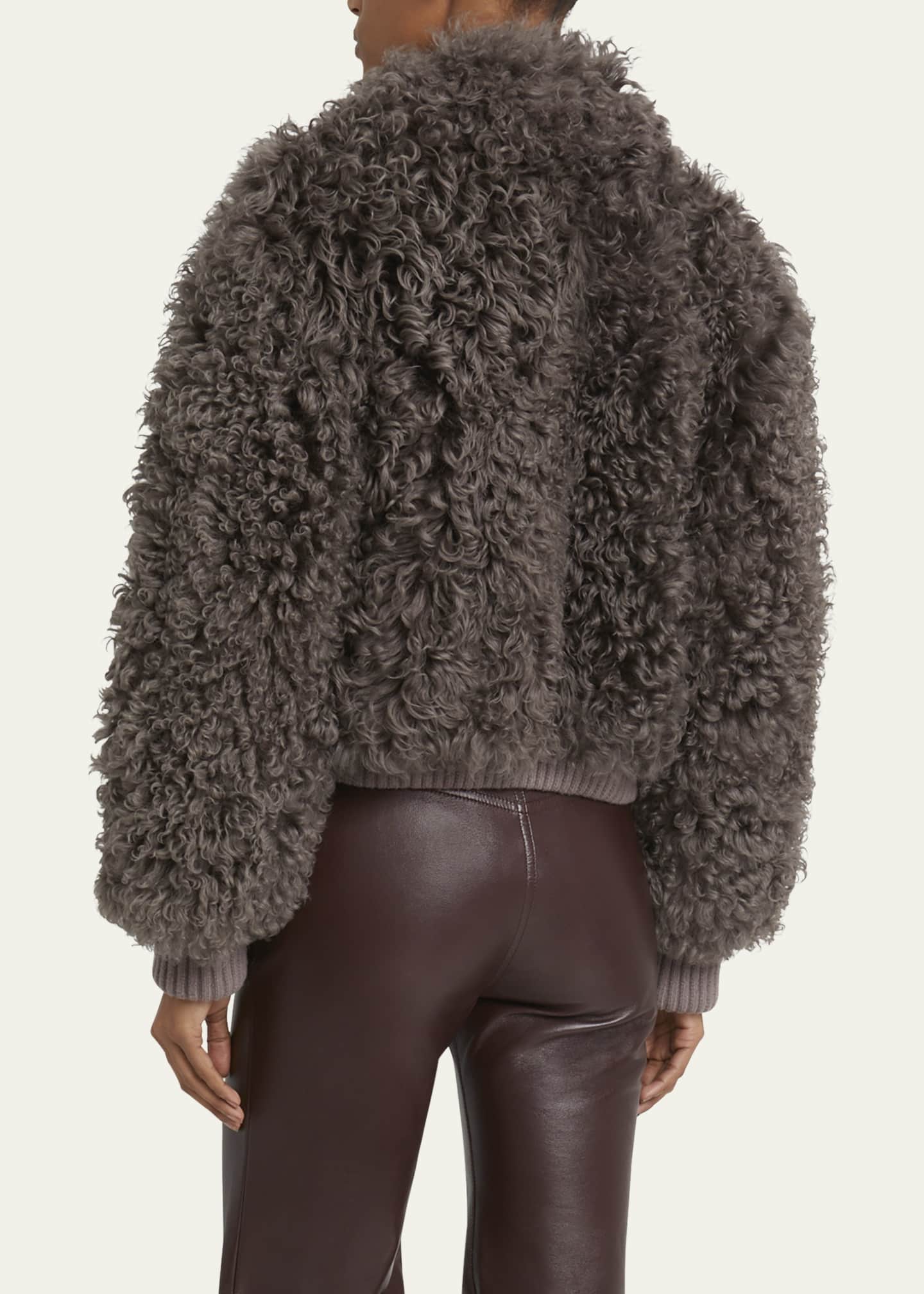 Chloe Curly Shearling Jacket Image 3 of 5