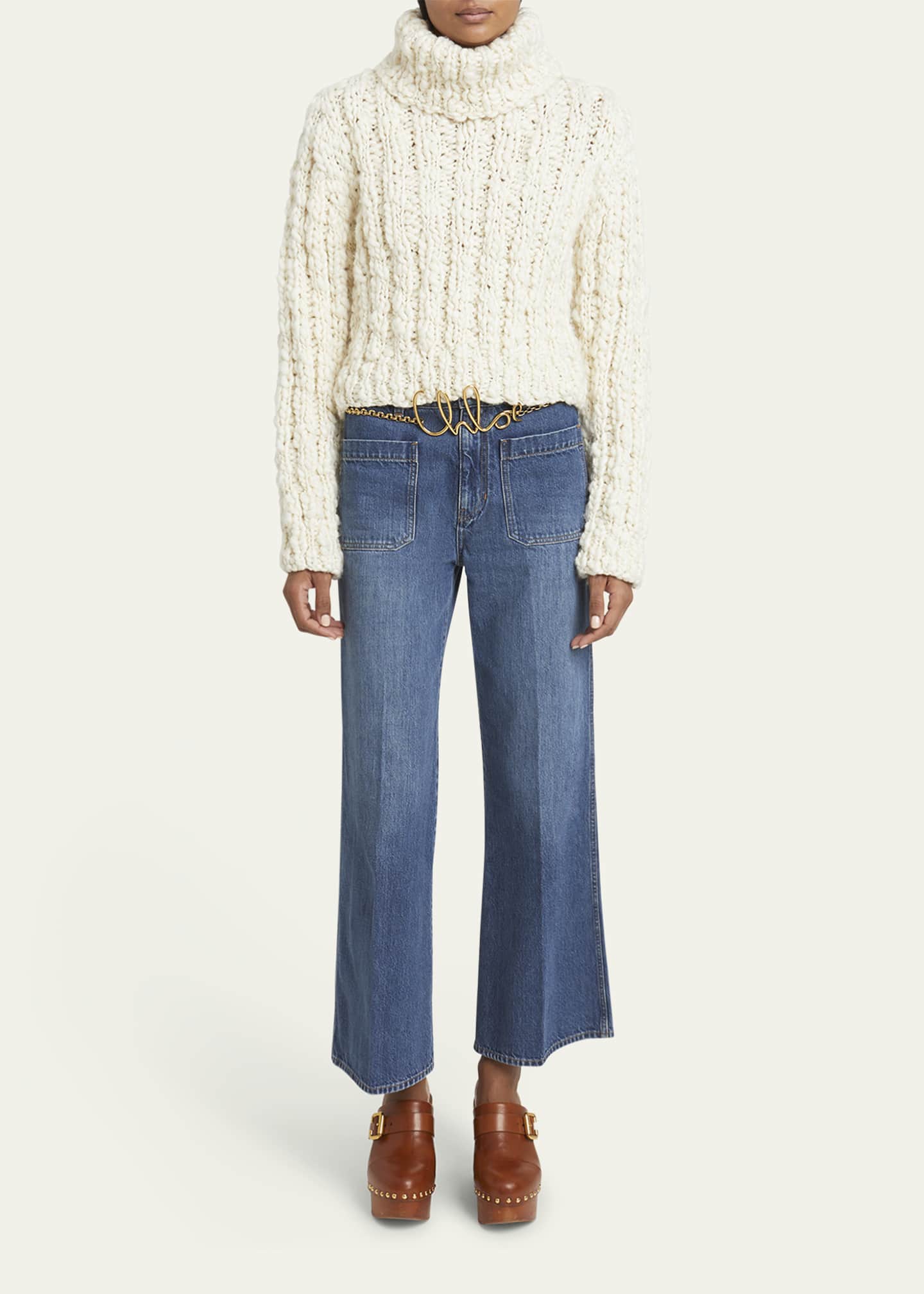 Chloe Cloudy Wool Turtleneck Sweater Image 2 of 5