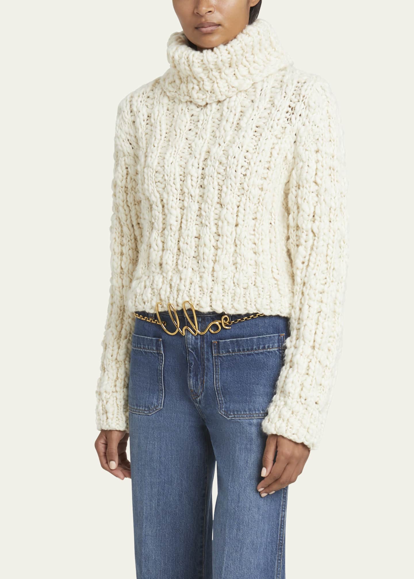Chloe Cloudy Wool Turtleneck Sweater Image 4 of 5