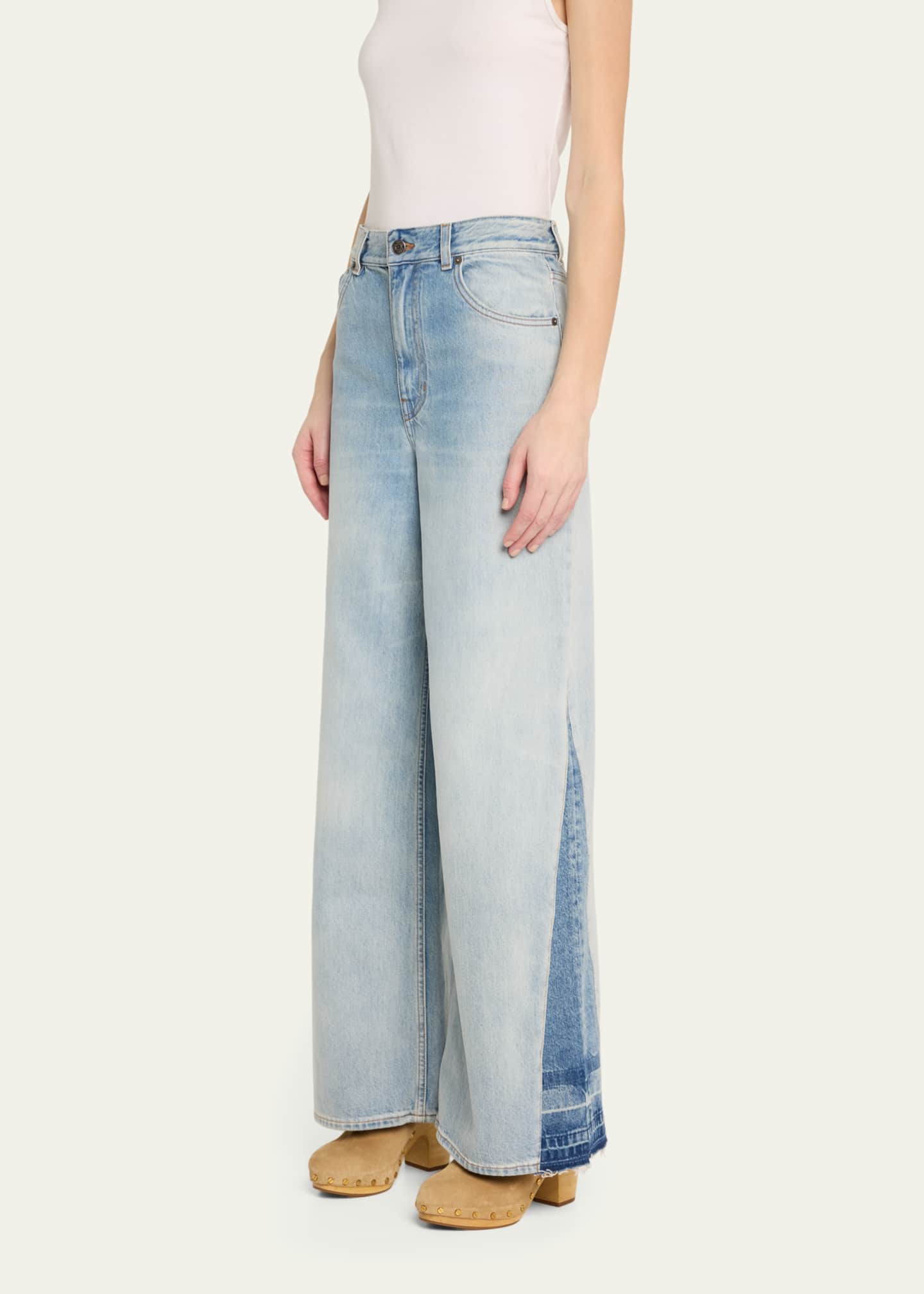 Chloe Denim Wide Leg Trousers Image 4 of 5