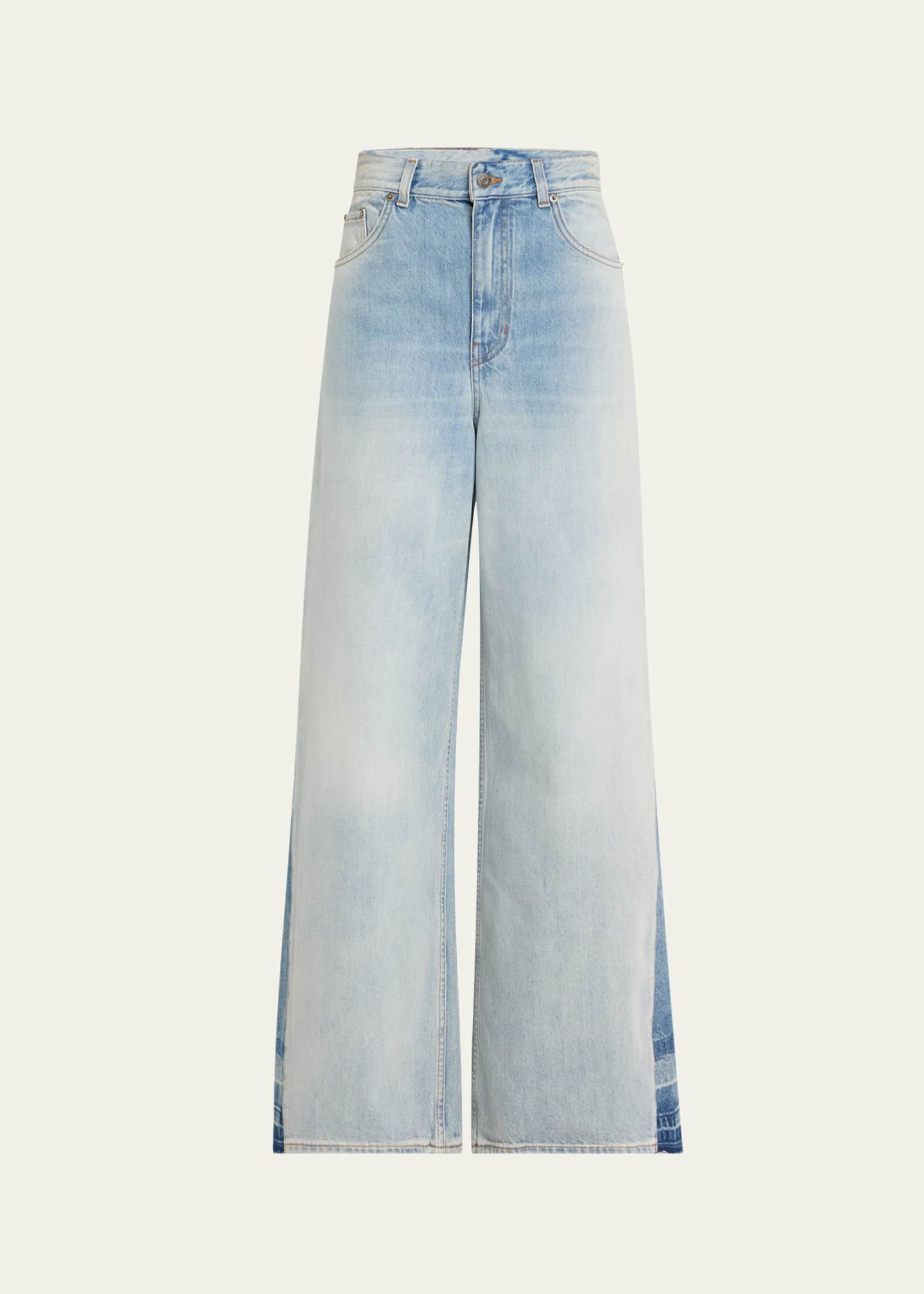 Chloe Denim Wide Leg Trousers Image 1 of 5