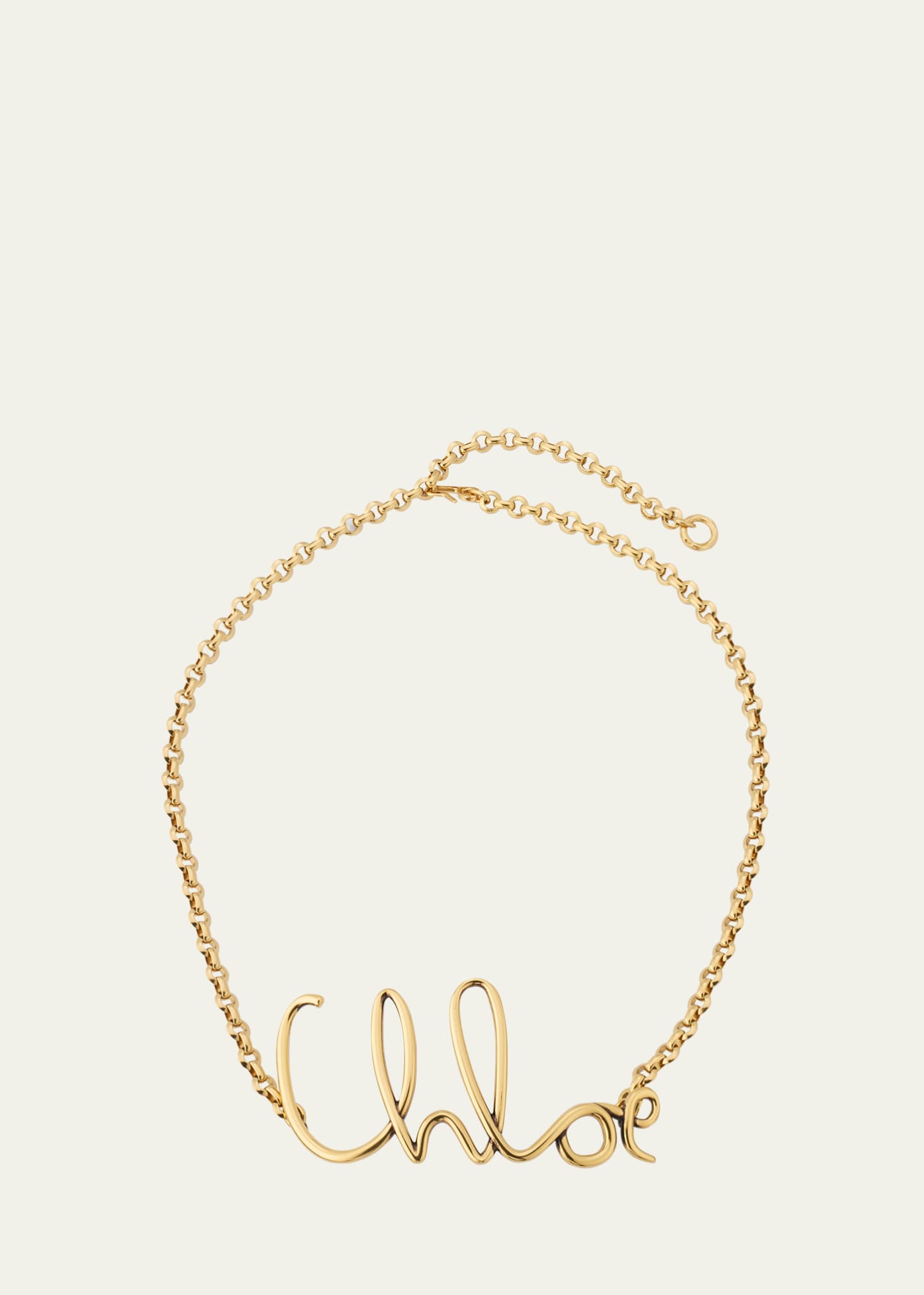 Chloe Logo Brass Chain Belt Image 1 of 4
