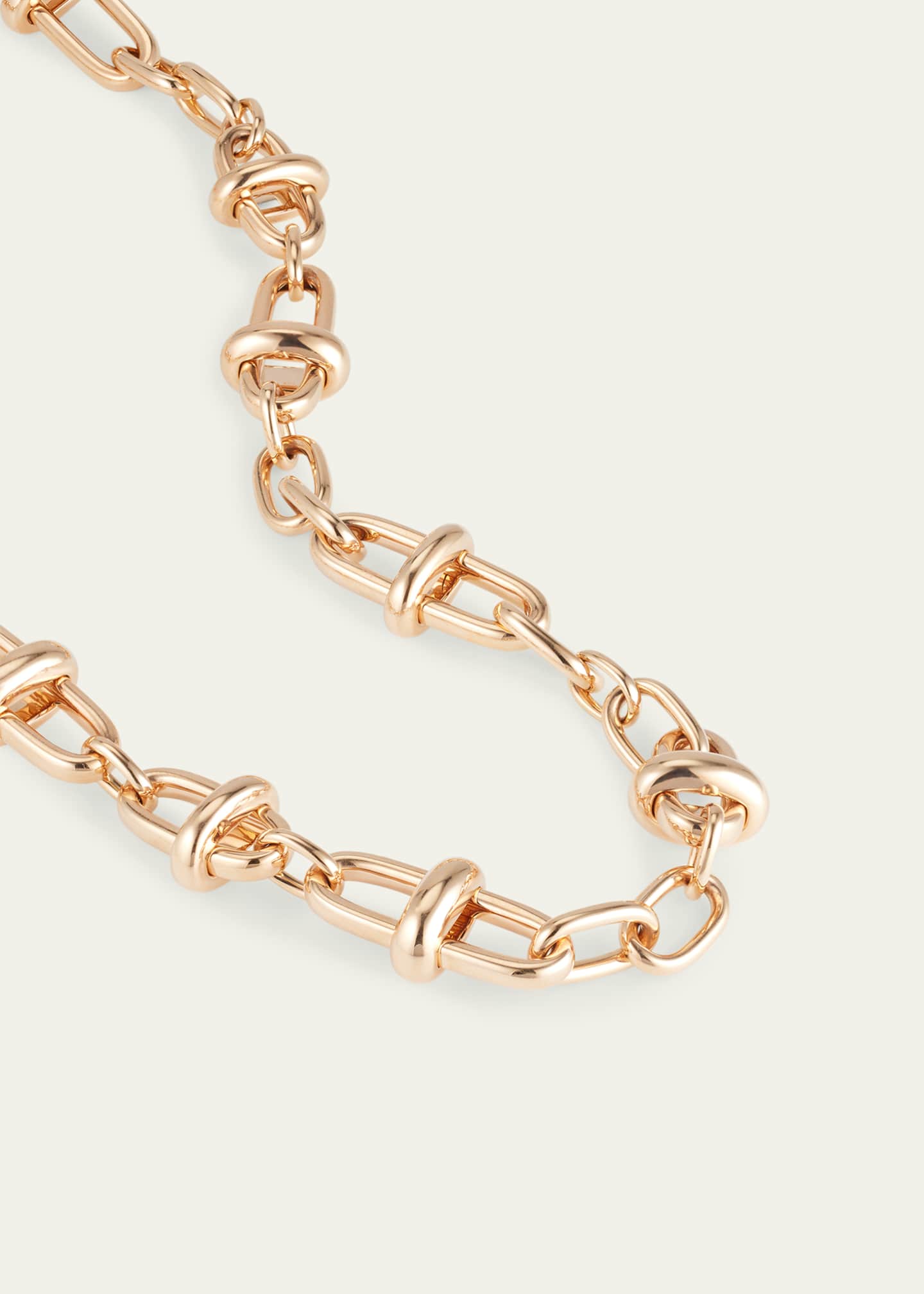 Pomellato Iconica 18K Rose Gold Cross Bar Link Necklace Image 3 of 4